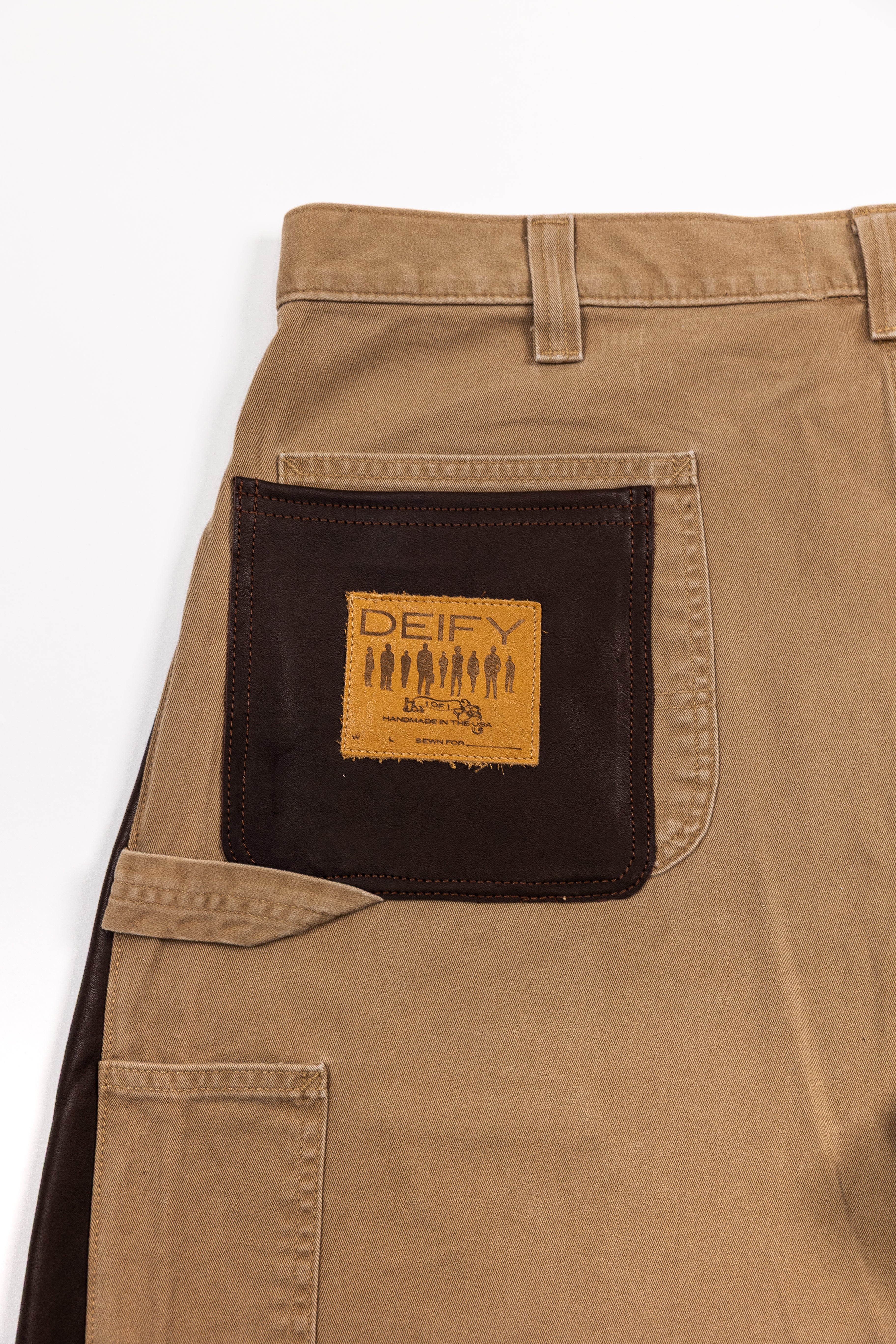 *Deify Cowhide Flare Carpenter Shorts