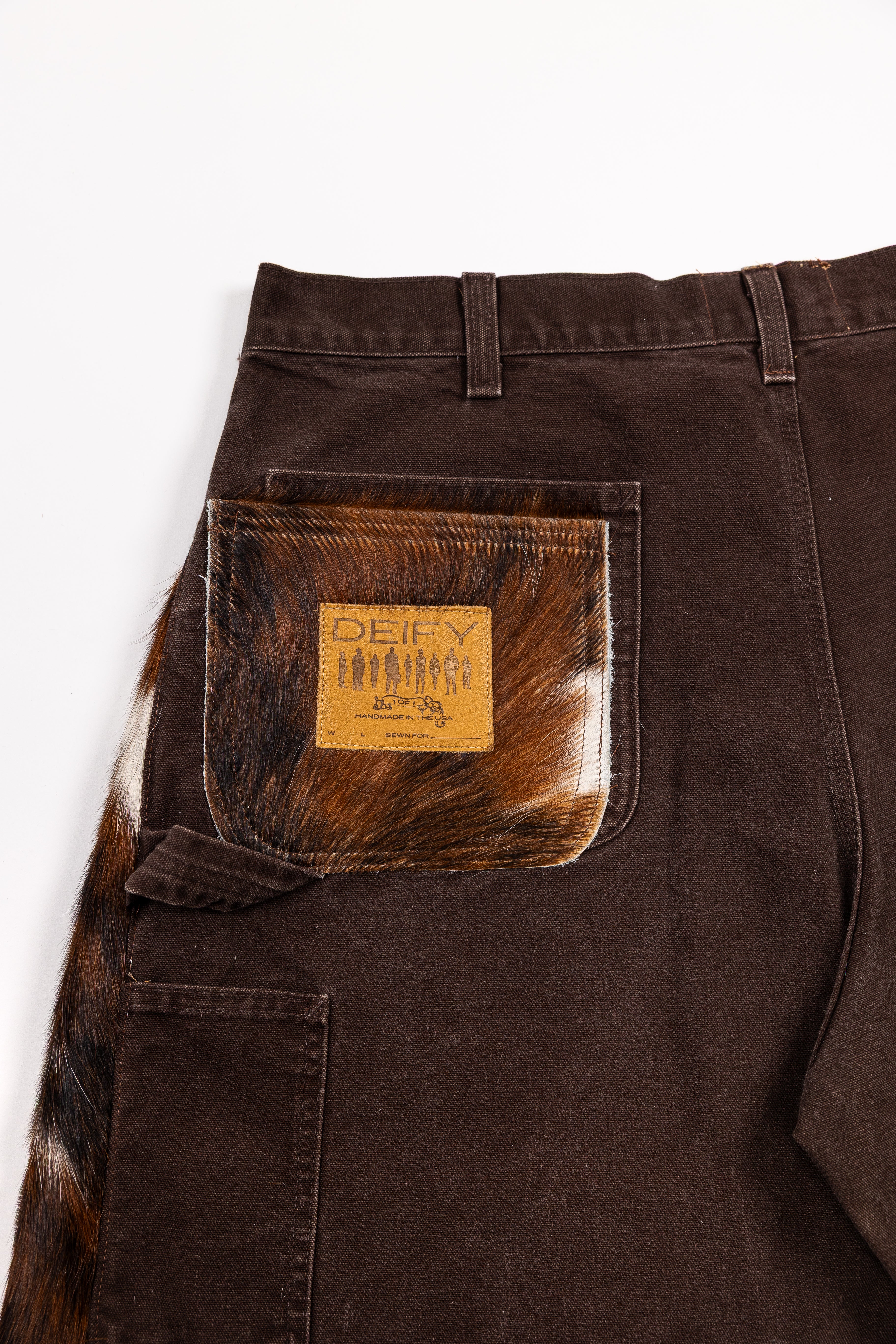 *Deify Cowhide Flare Carpenter Shorts