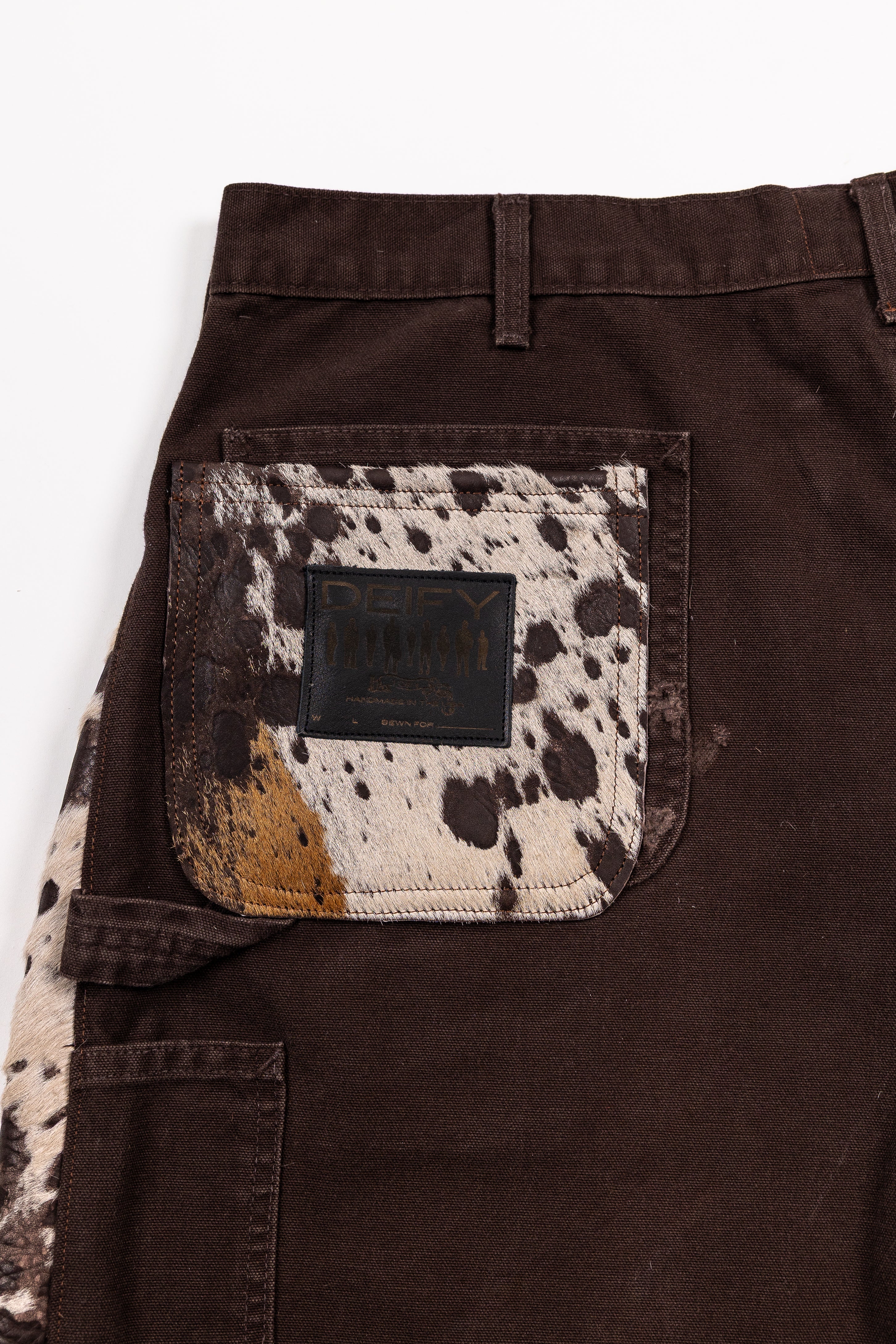 *Deify Cowhide Flare Carpenter Shorts