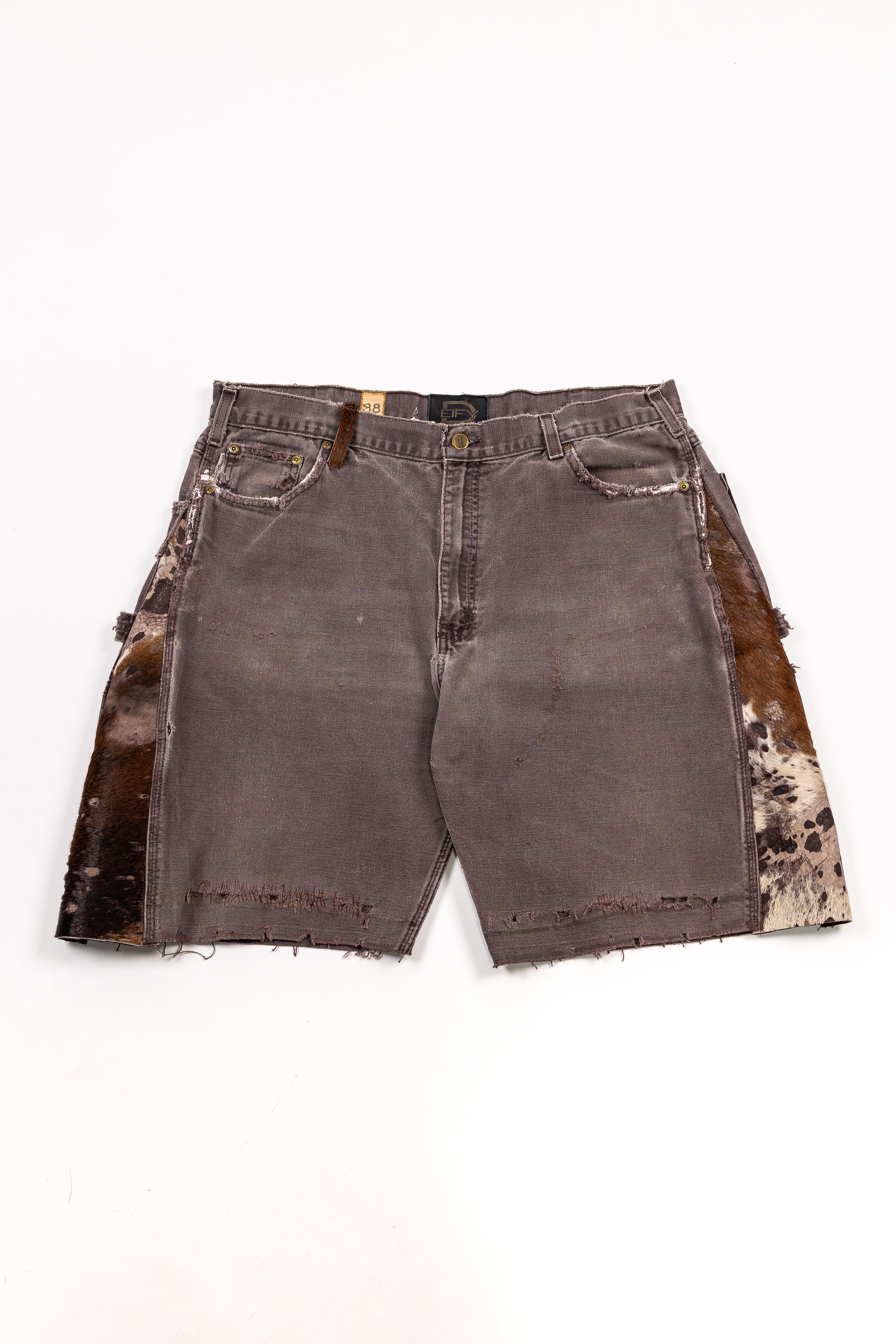 *Deify Cowhide Flare Carpenter Shorts
