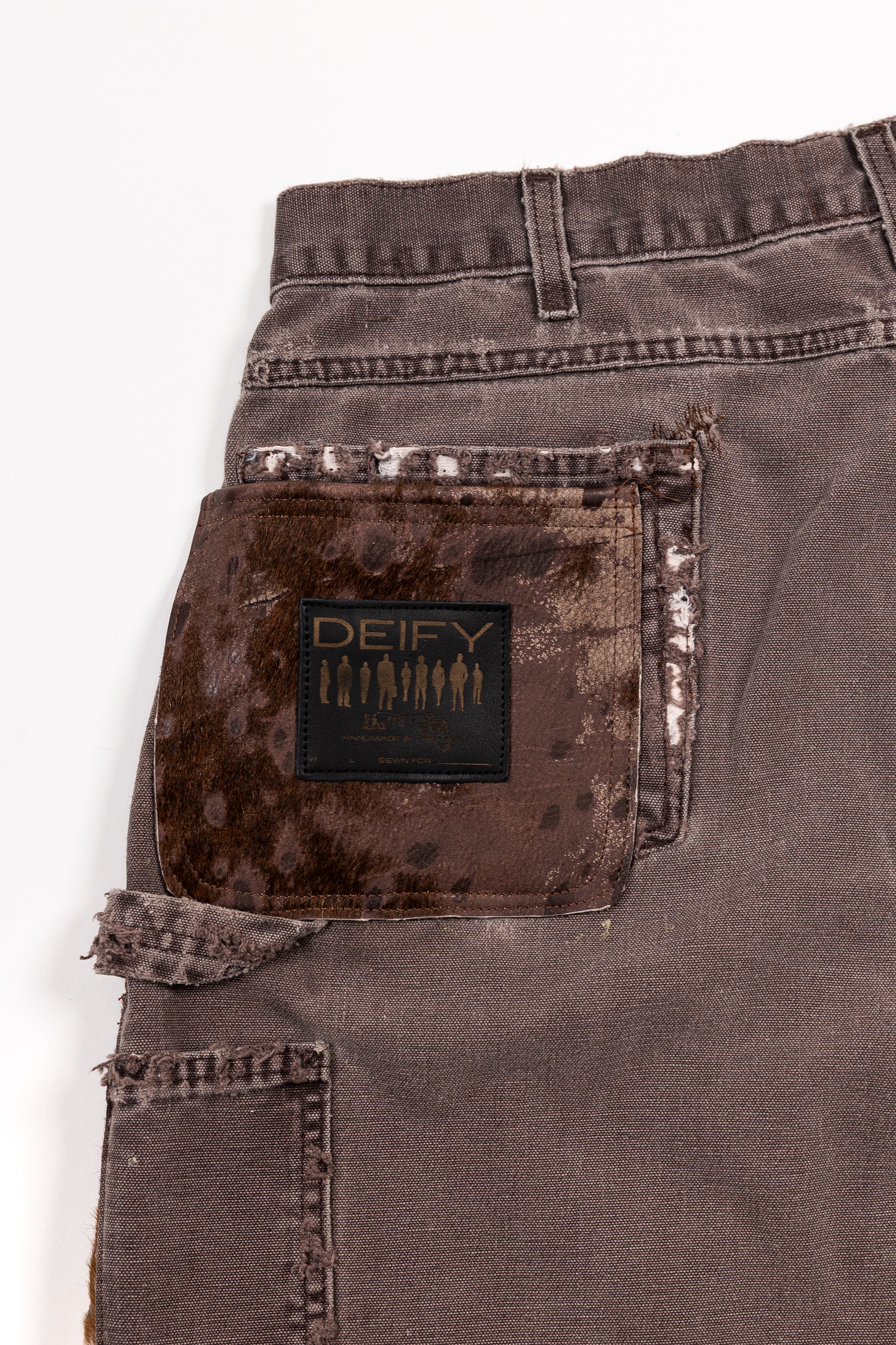 *Deify Cowhide Flare Carpenter Shorts