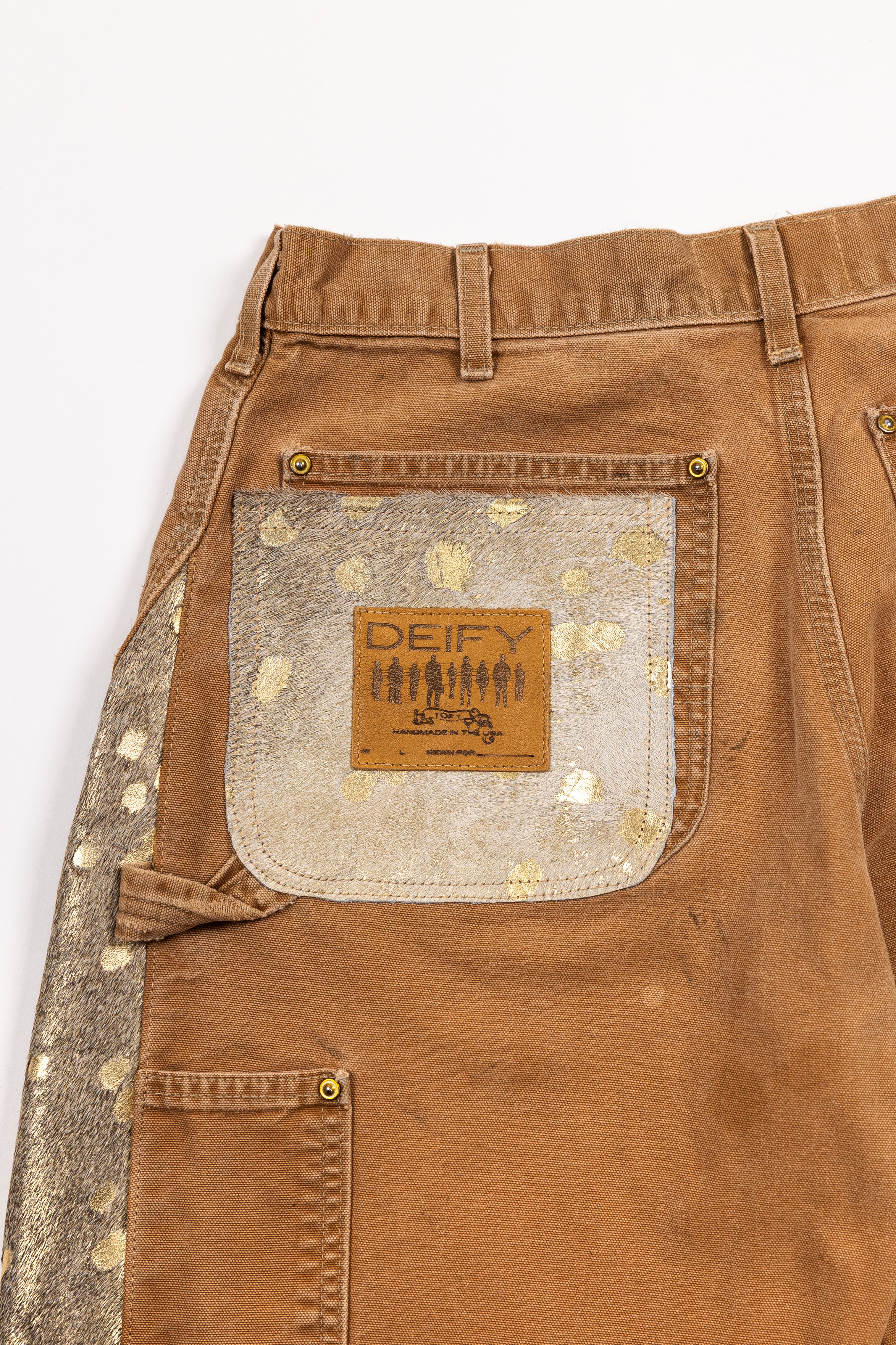 *Deify Cowhide Flare Double Knee Carpenter Shorts