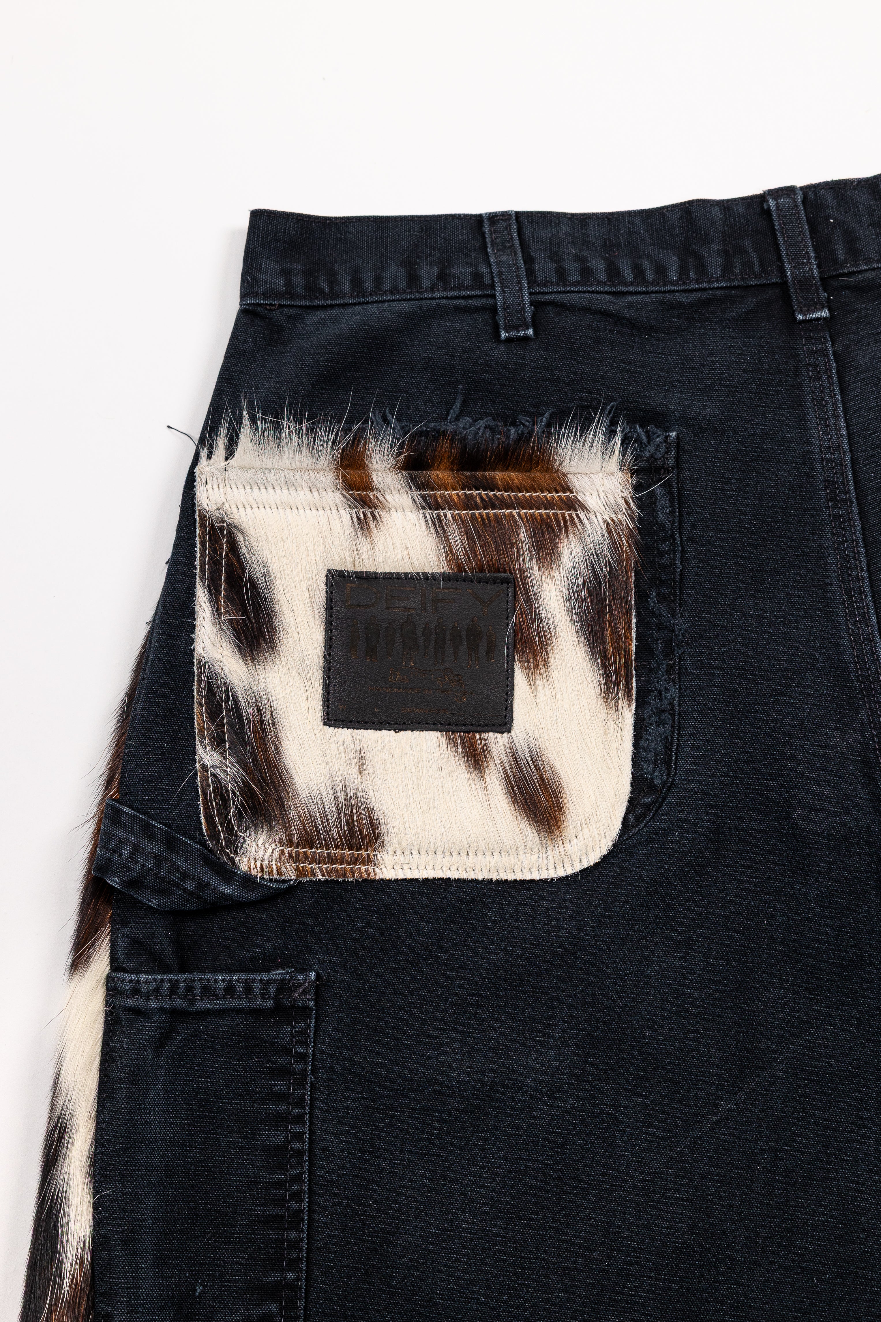 *Deify Cowhide Flare Carpenter Shorts