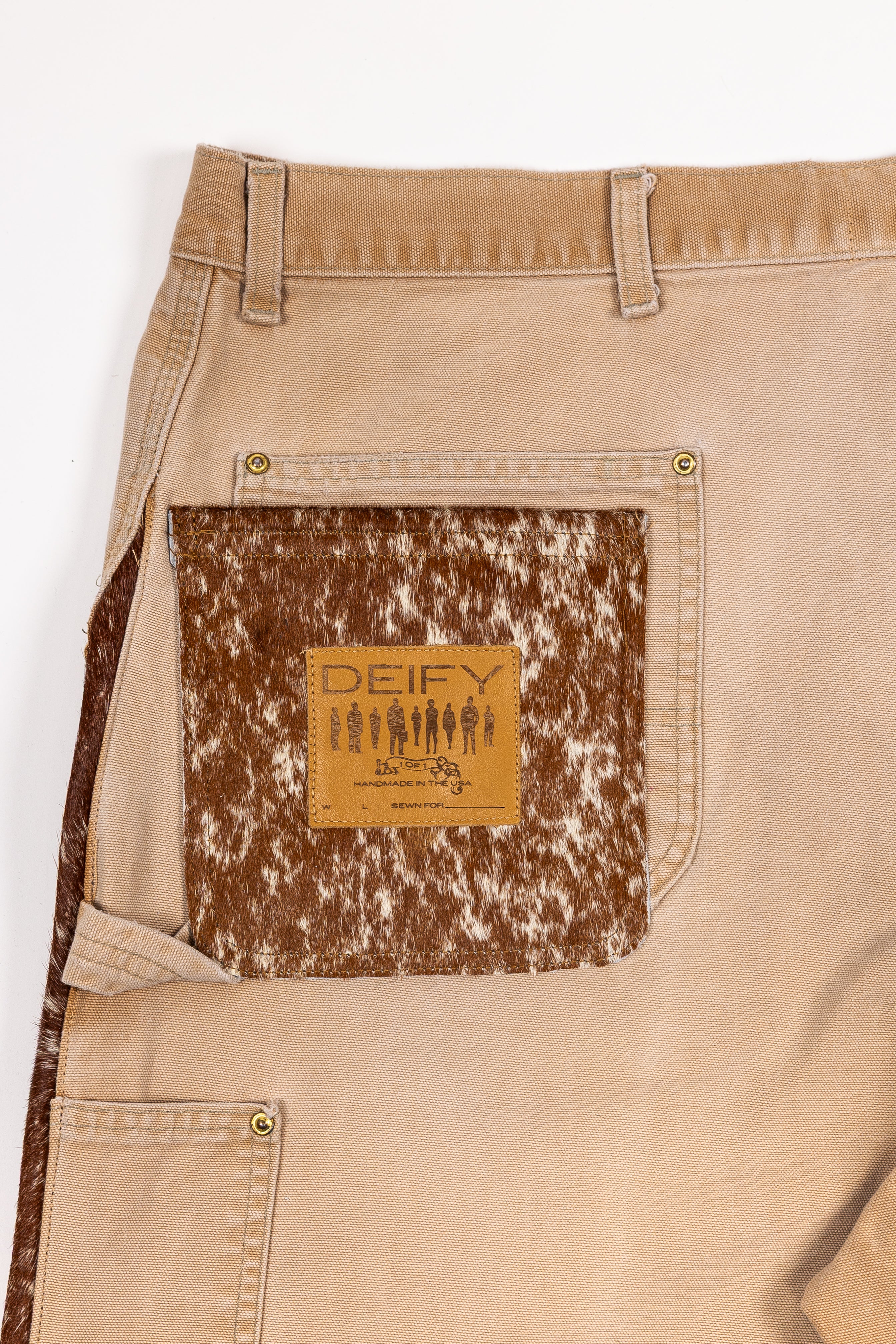 *Deify Cowhide Flare Carpenter Pants