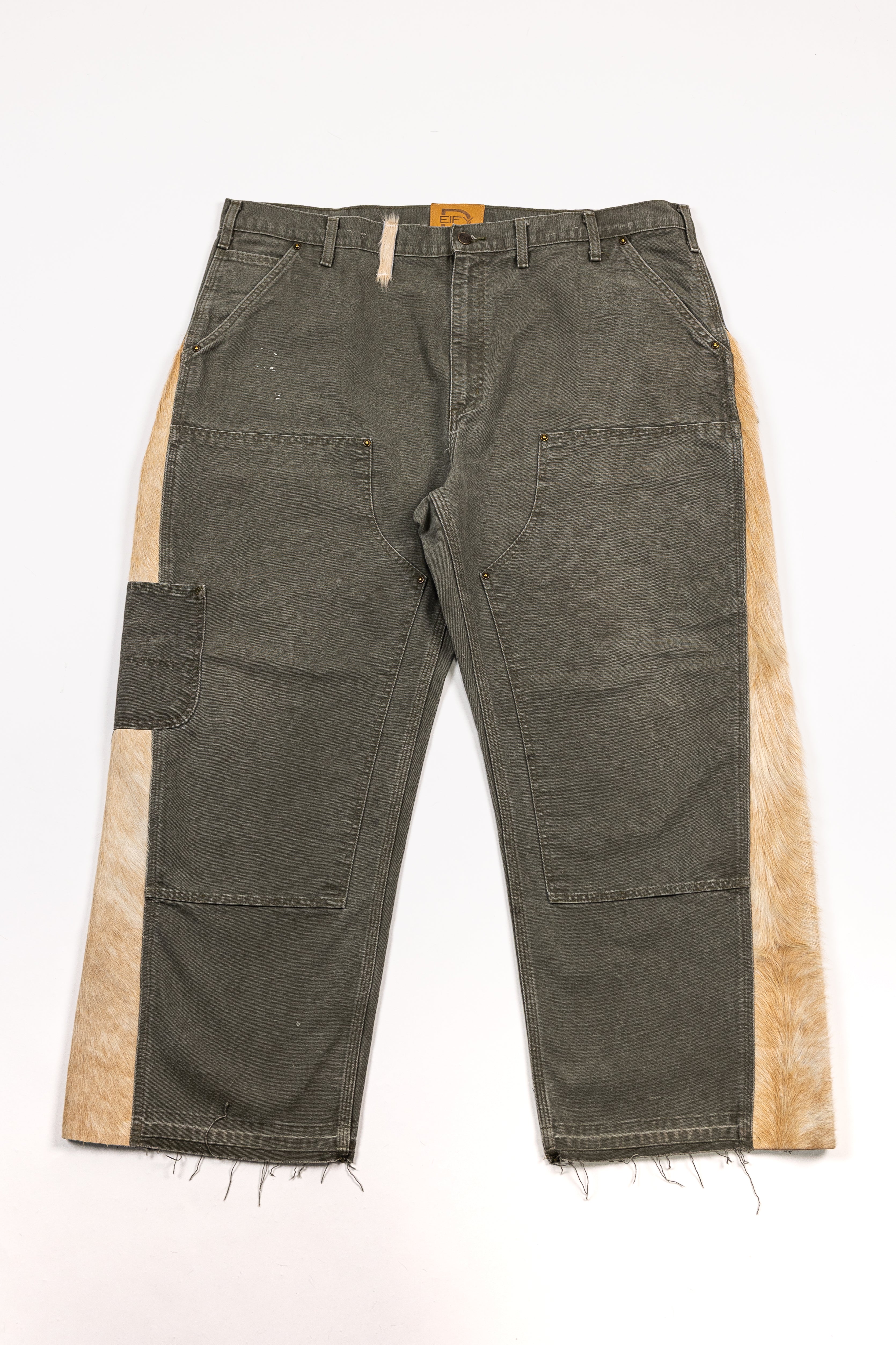 *Deify Cowhide Flare Carpenter Pants