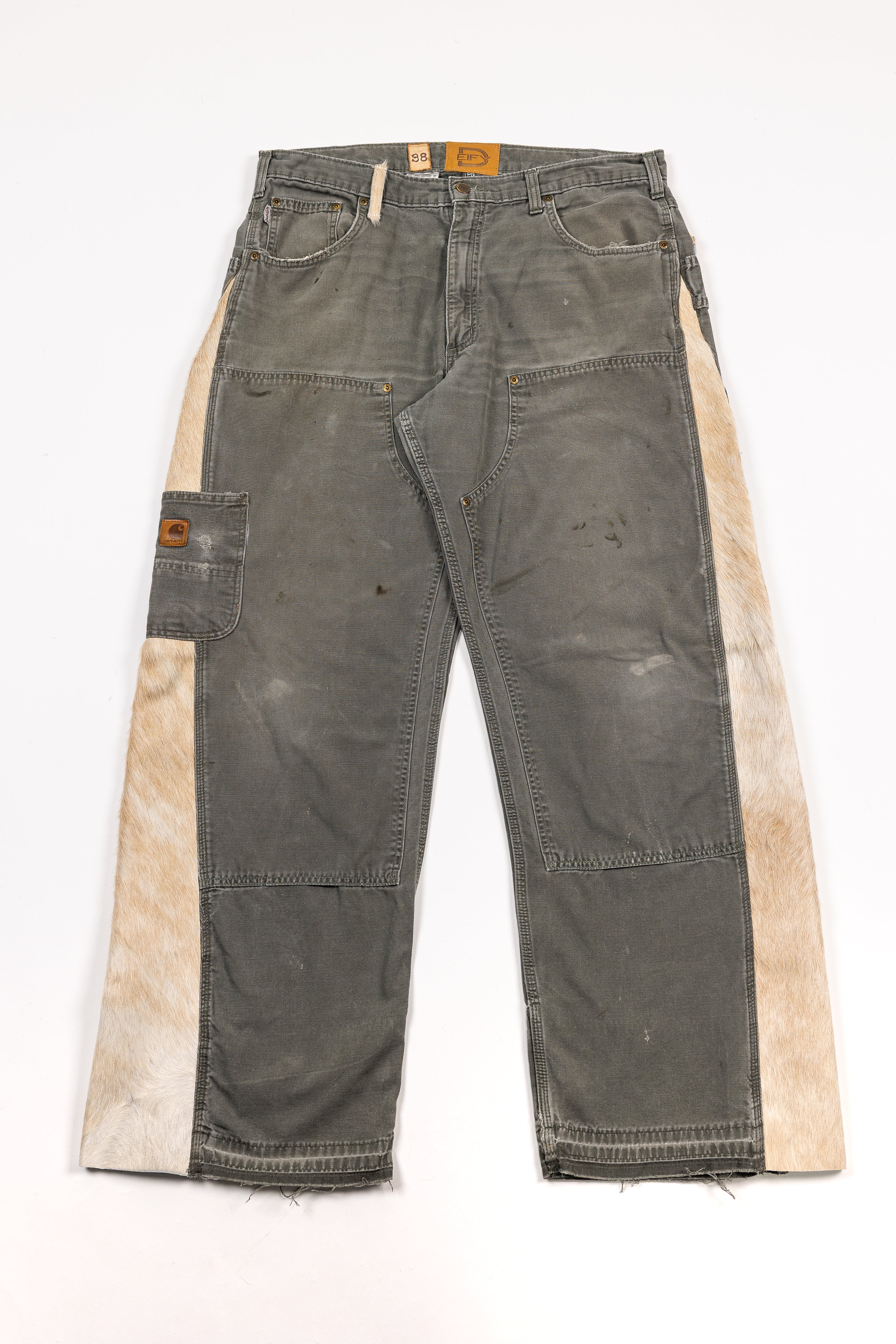 *Deify Cowhide Flare Carpenter Pants