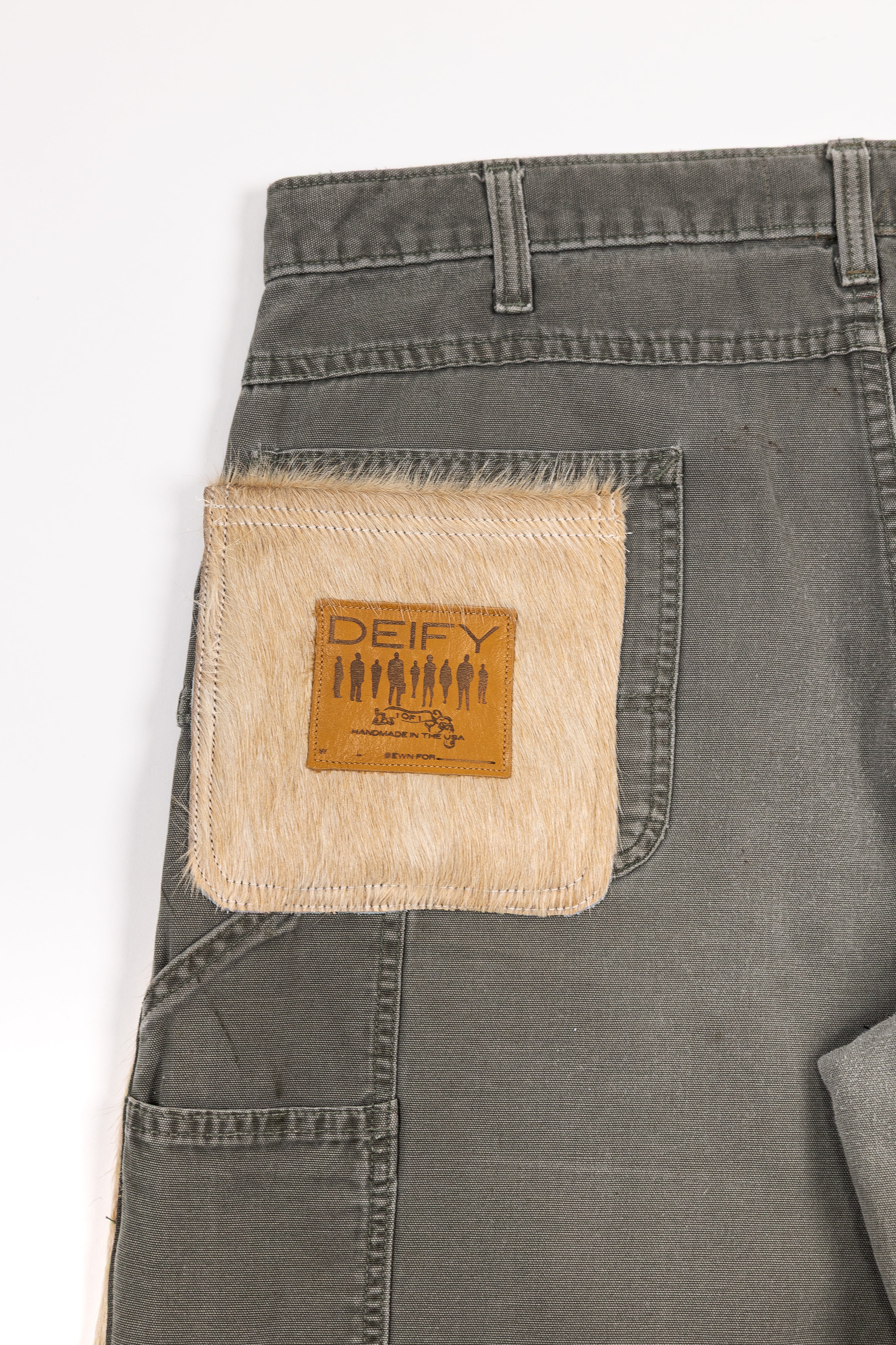 *Deify Cowhide Flare Carpenter Pants