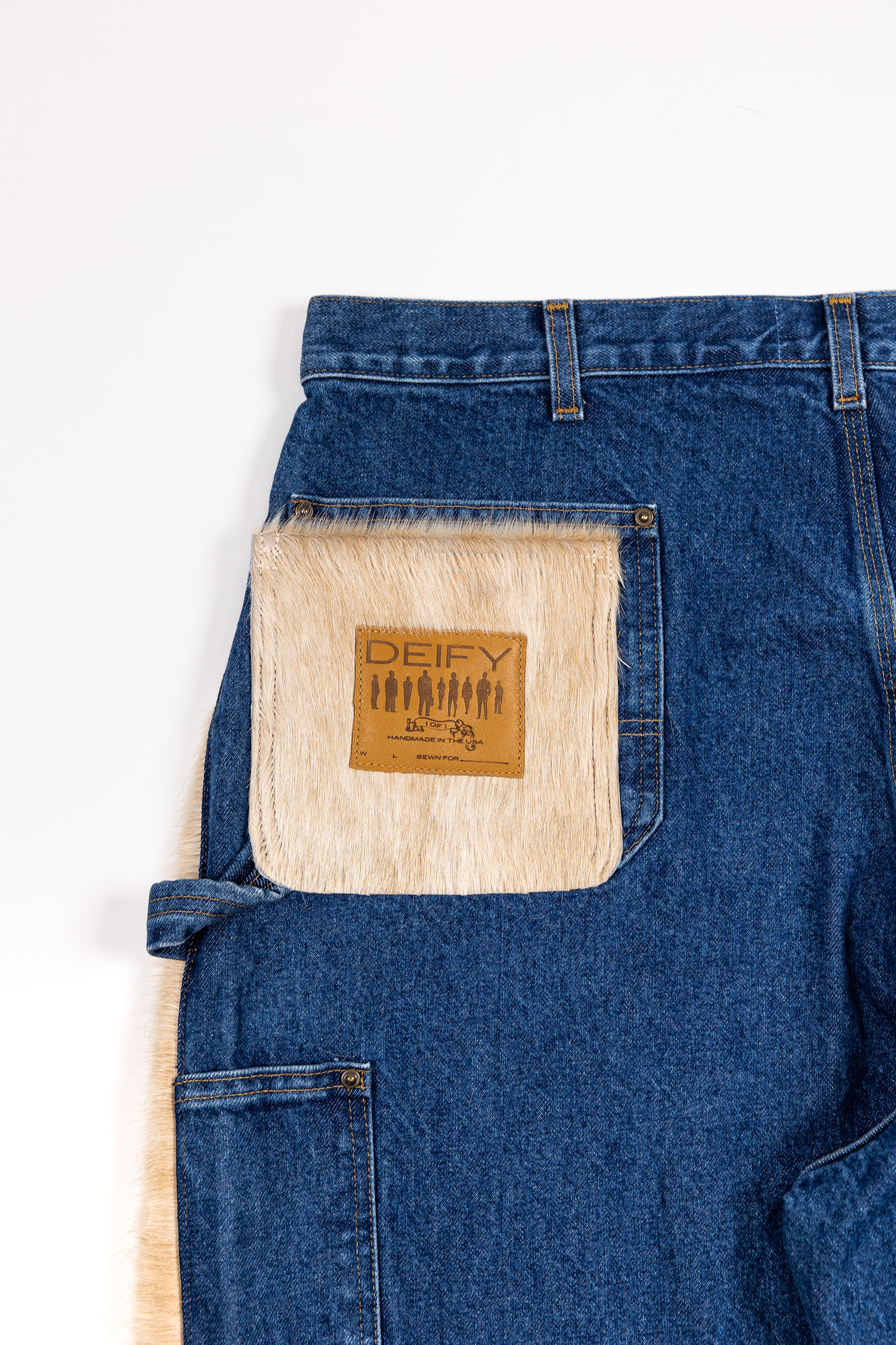 *Deify Cowhide Flare Denim