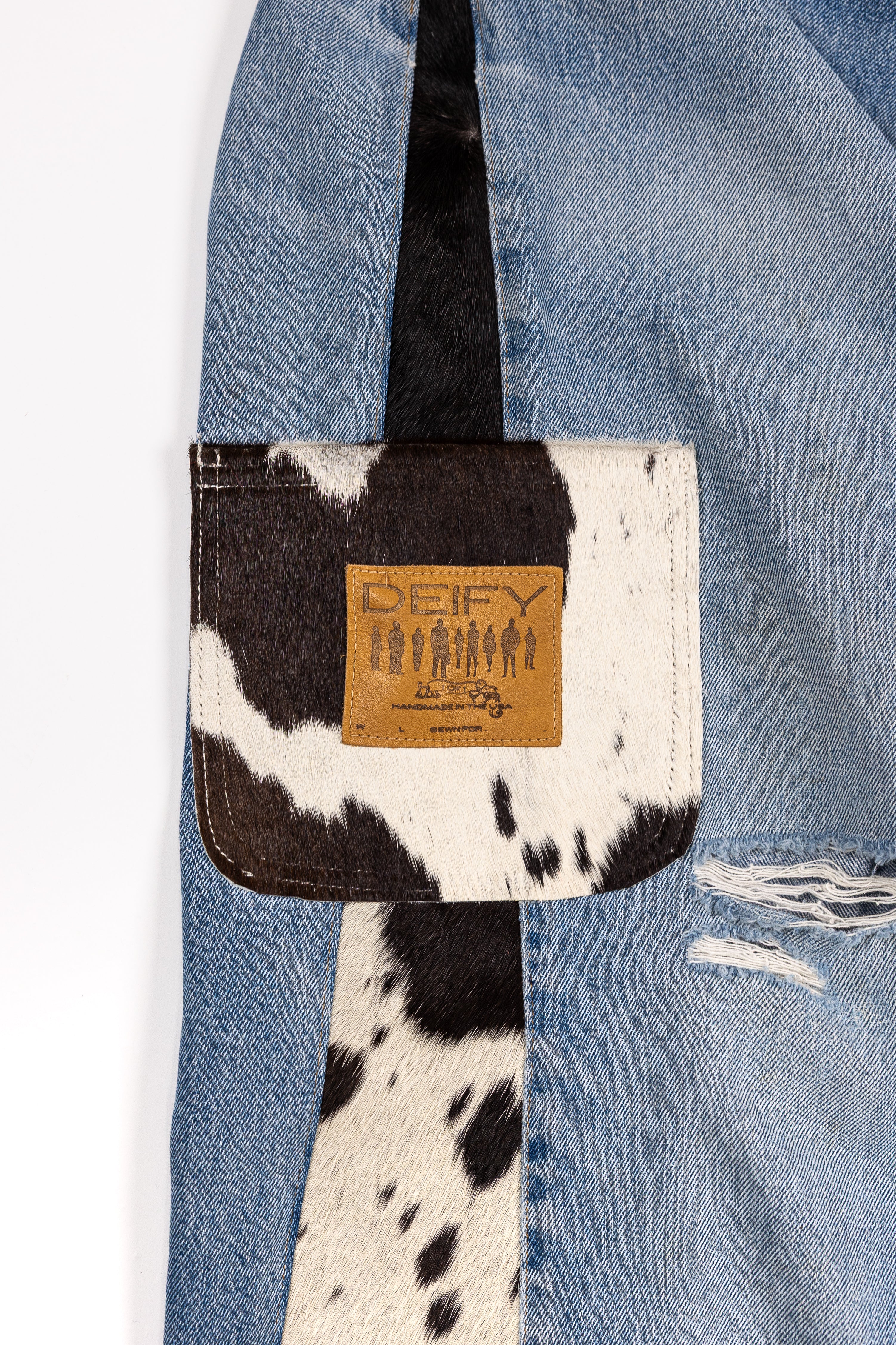 *Deify Cowhide Flare Denim