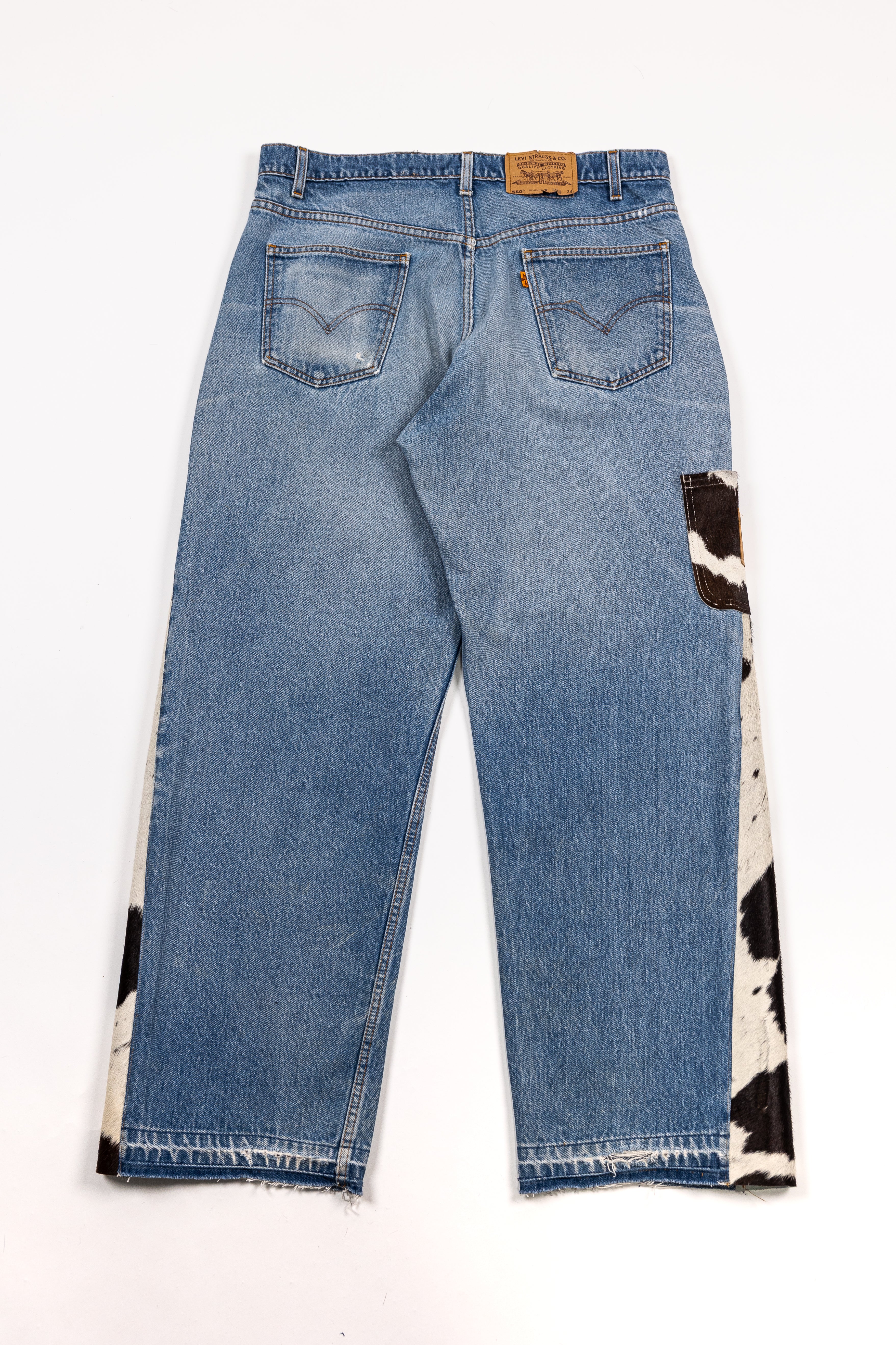 *Deify Cowhide Flare Denim