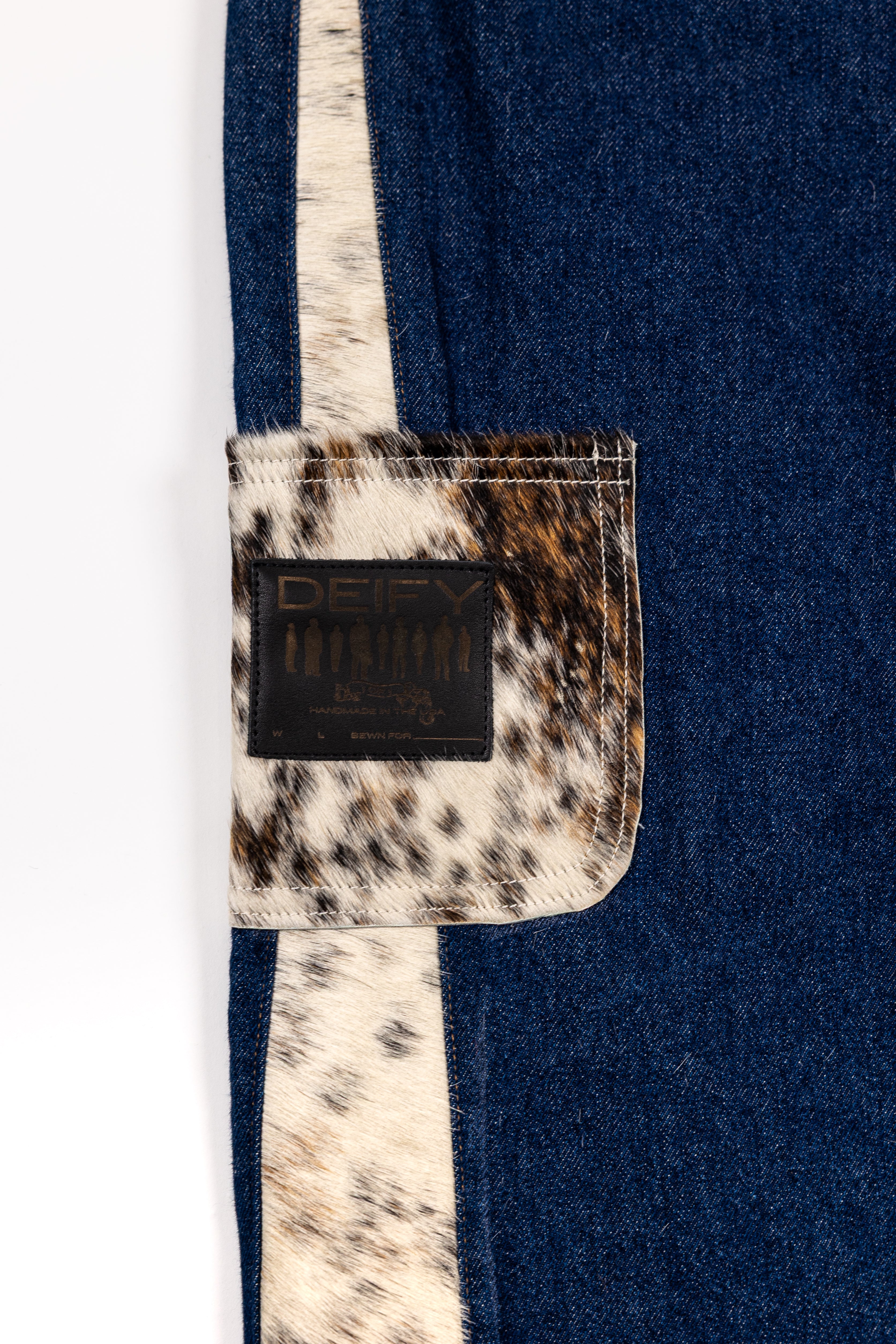 *Deify Cowhide Flare Denim