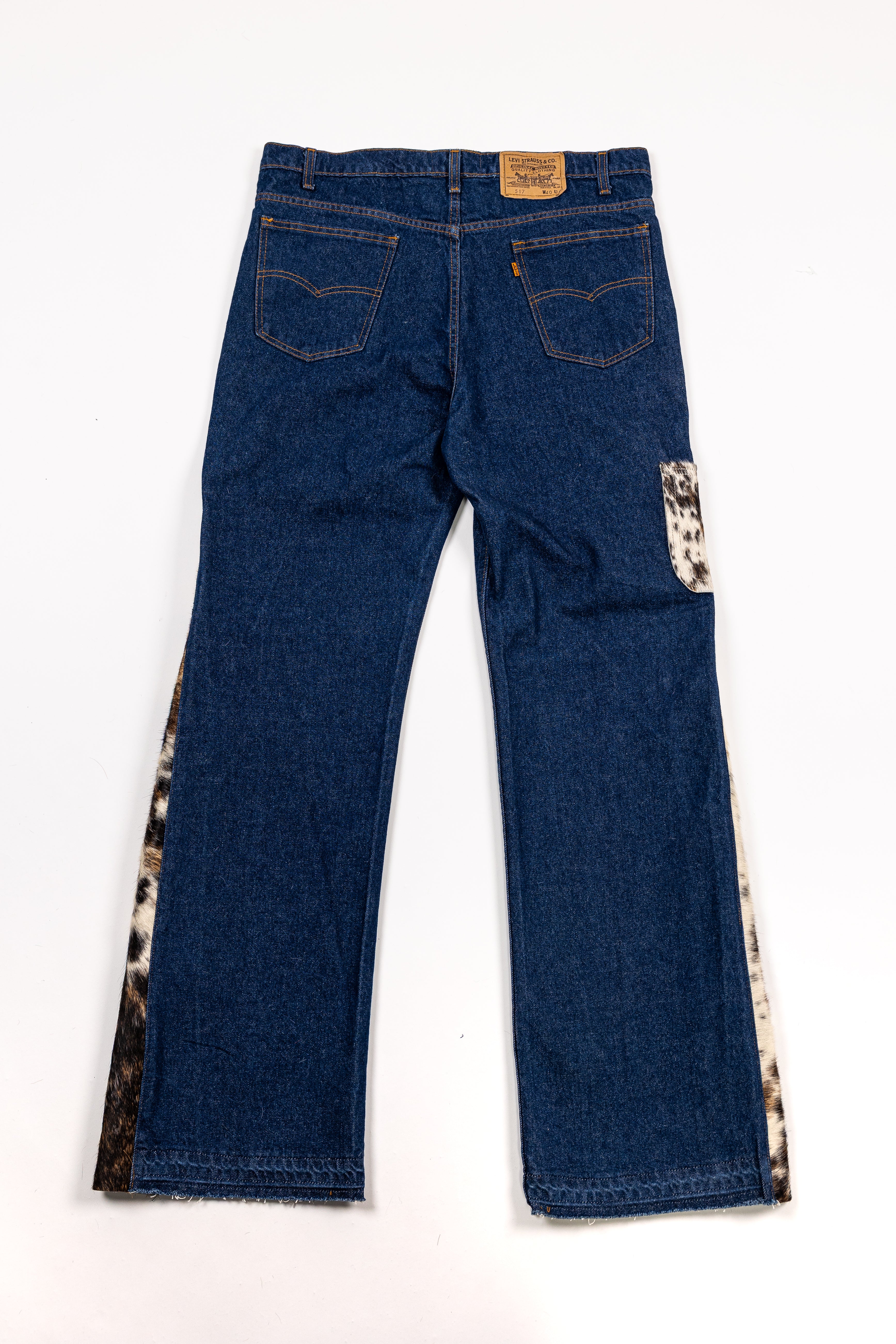 *Deify Cowhide Flare Denim