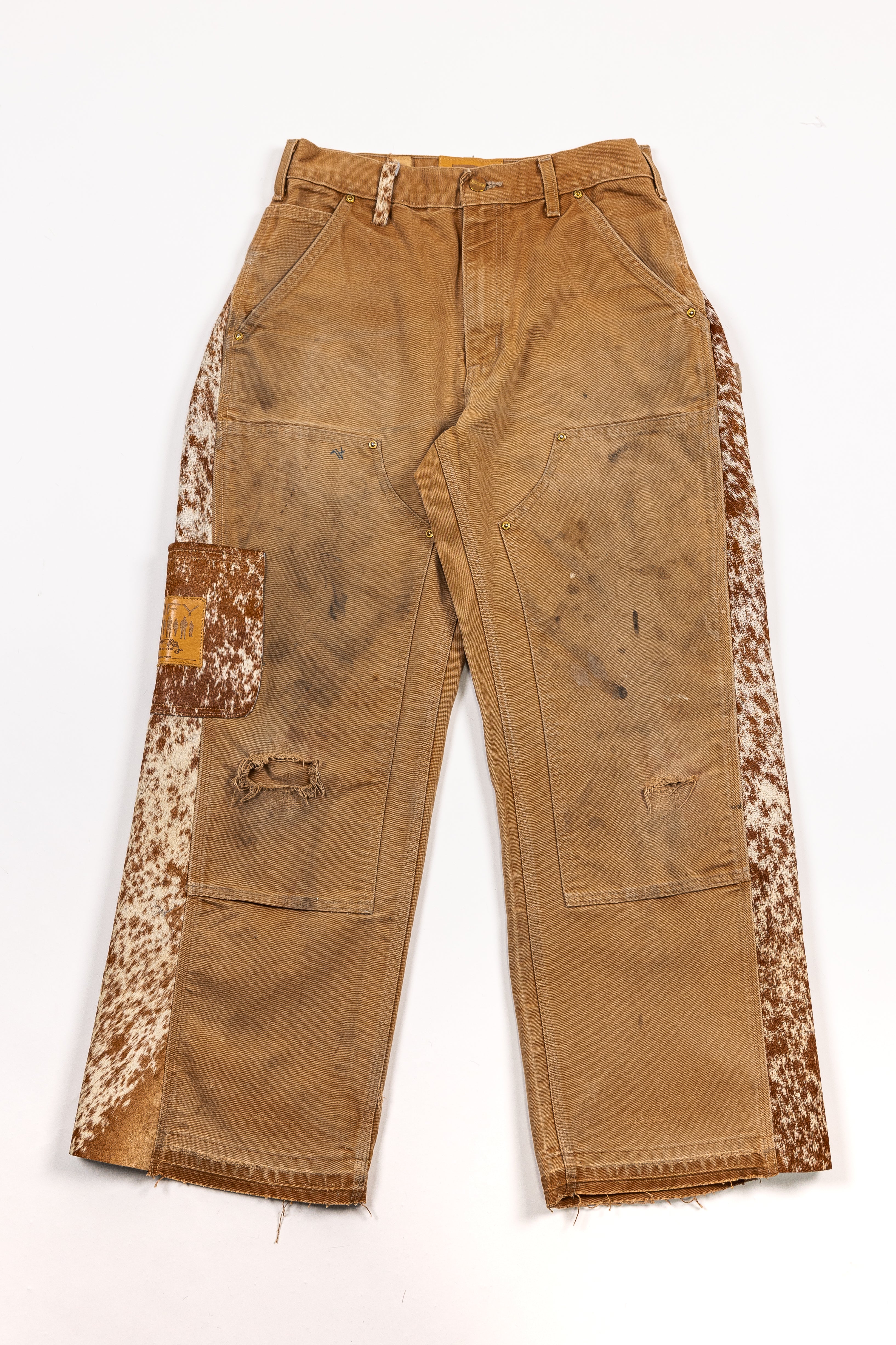 *Deify Cowhide Flare Carpenter Pants