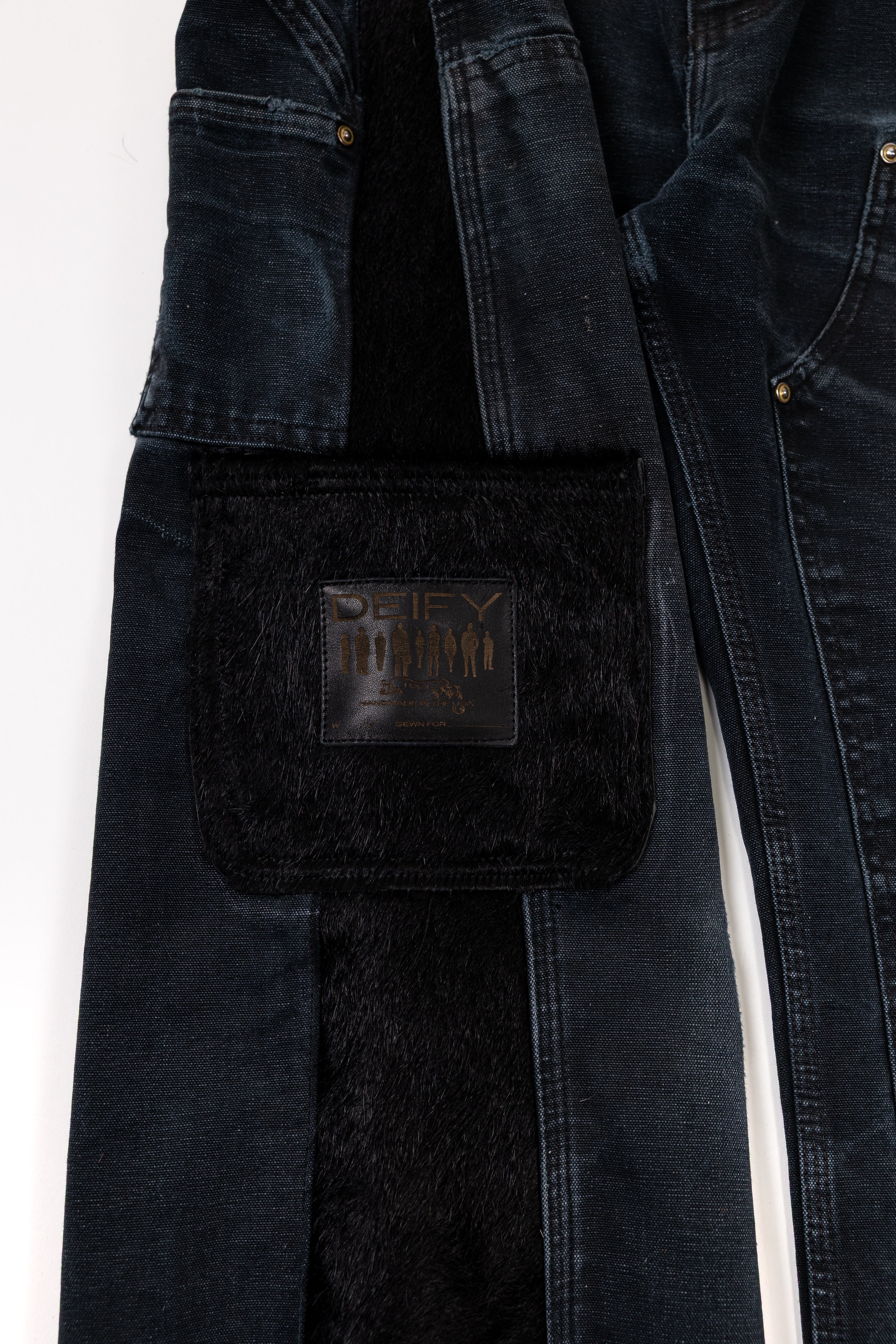 *Deify Cowhide Flare Carpenter Pants