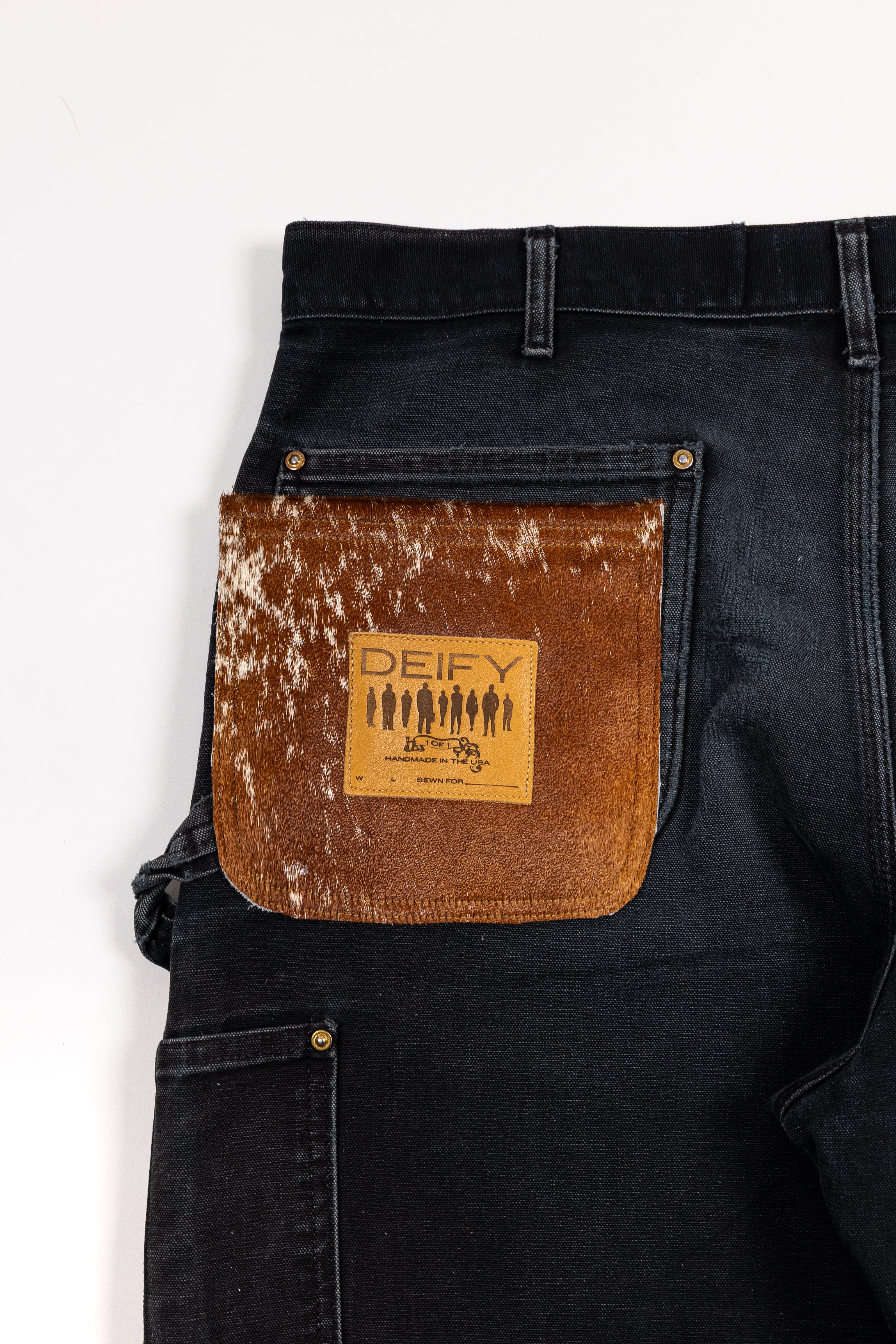 *Deify Cowhide Flare Carpenter Pants