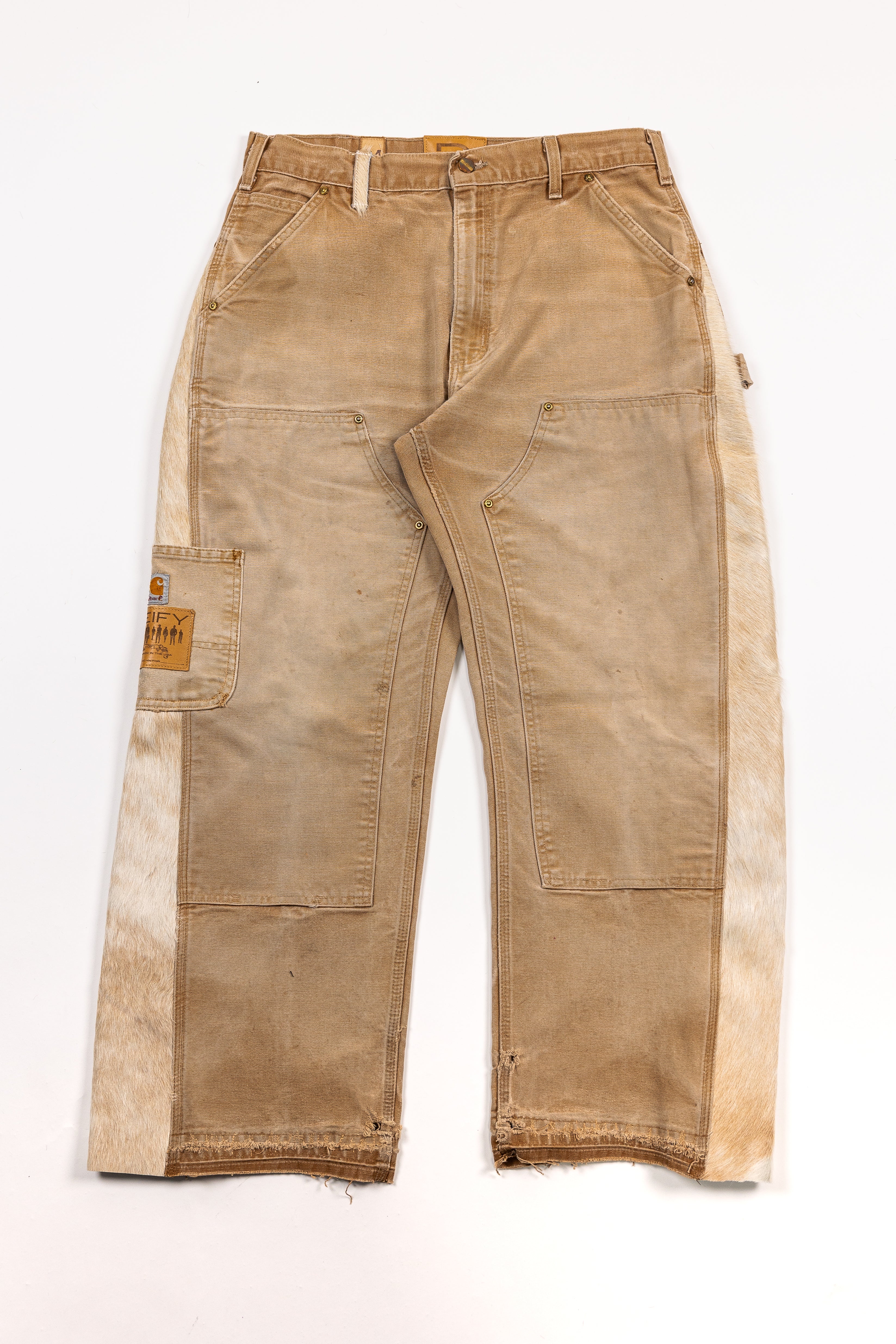 *Deify Cowhide Flare Carpenter Pants