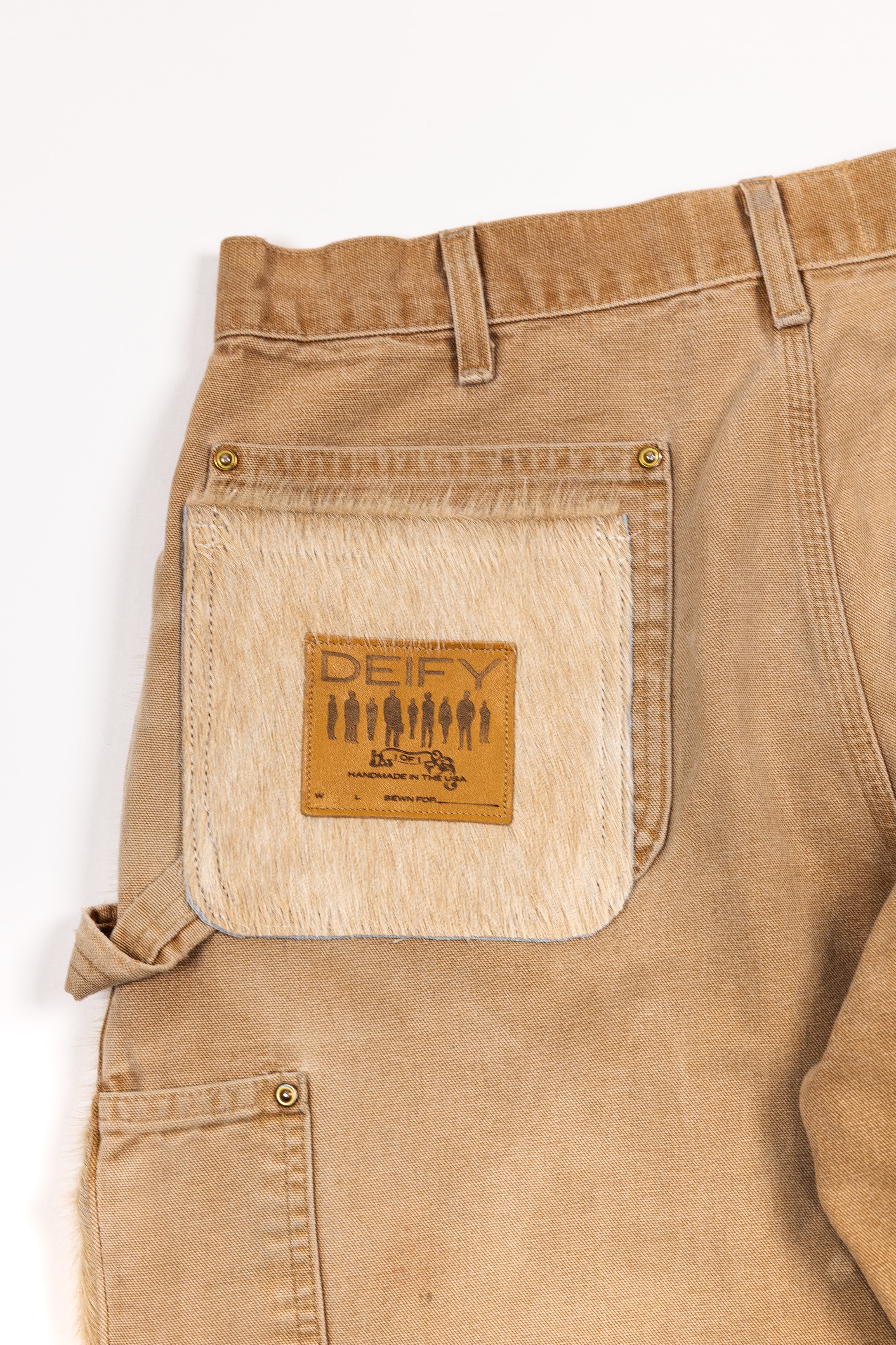 *Deify Cowhide Flare Carpenter Pants