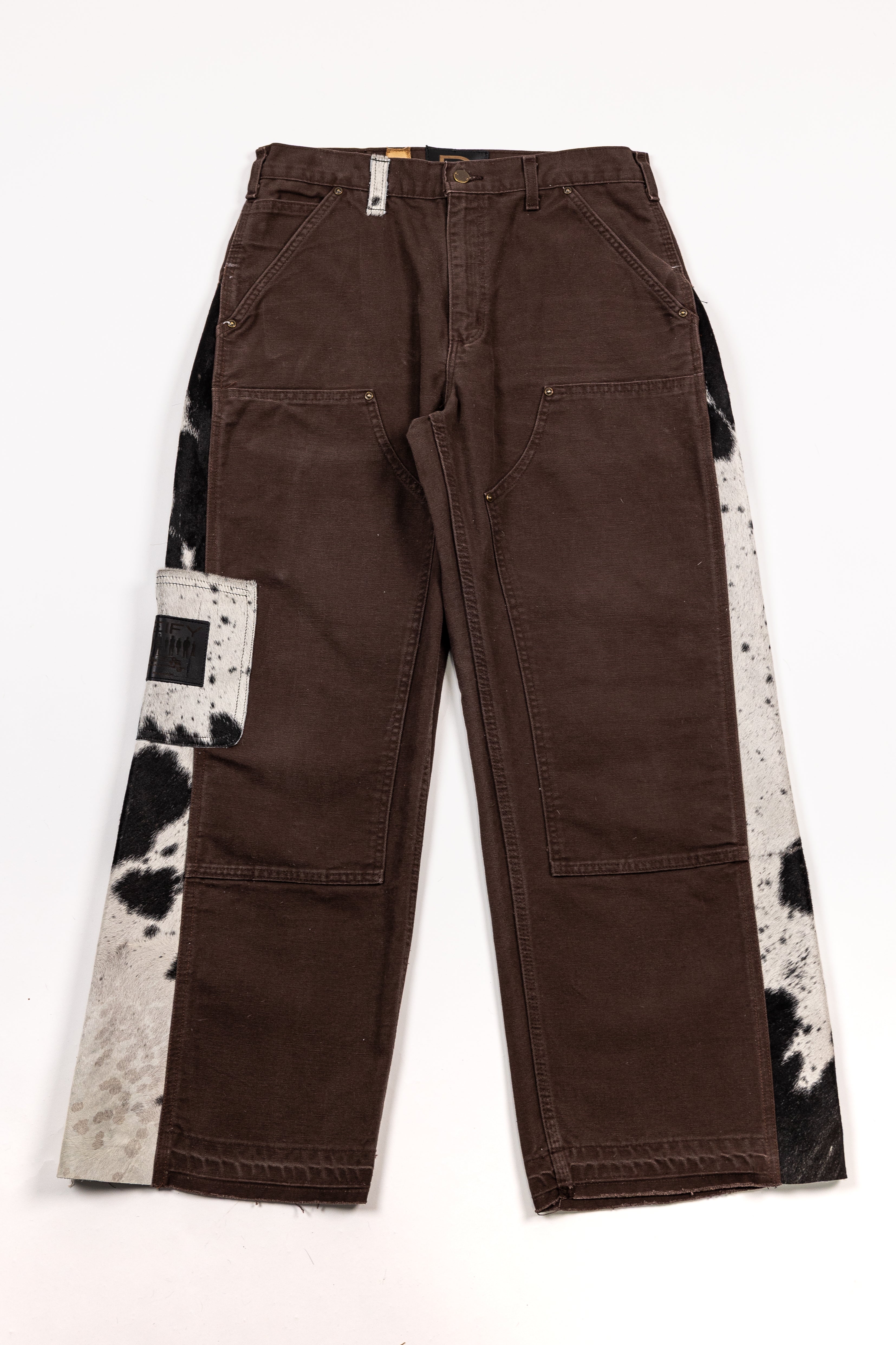 *Deify Cowhide Flare Carpenter Pants