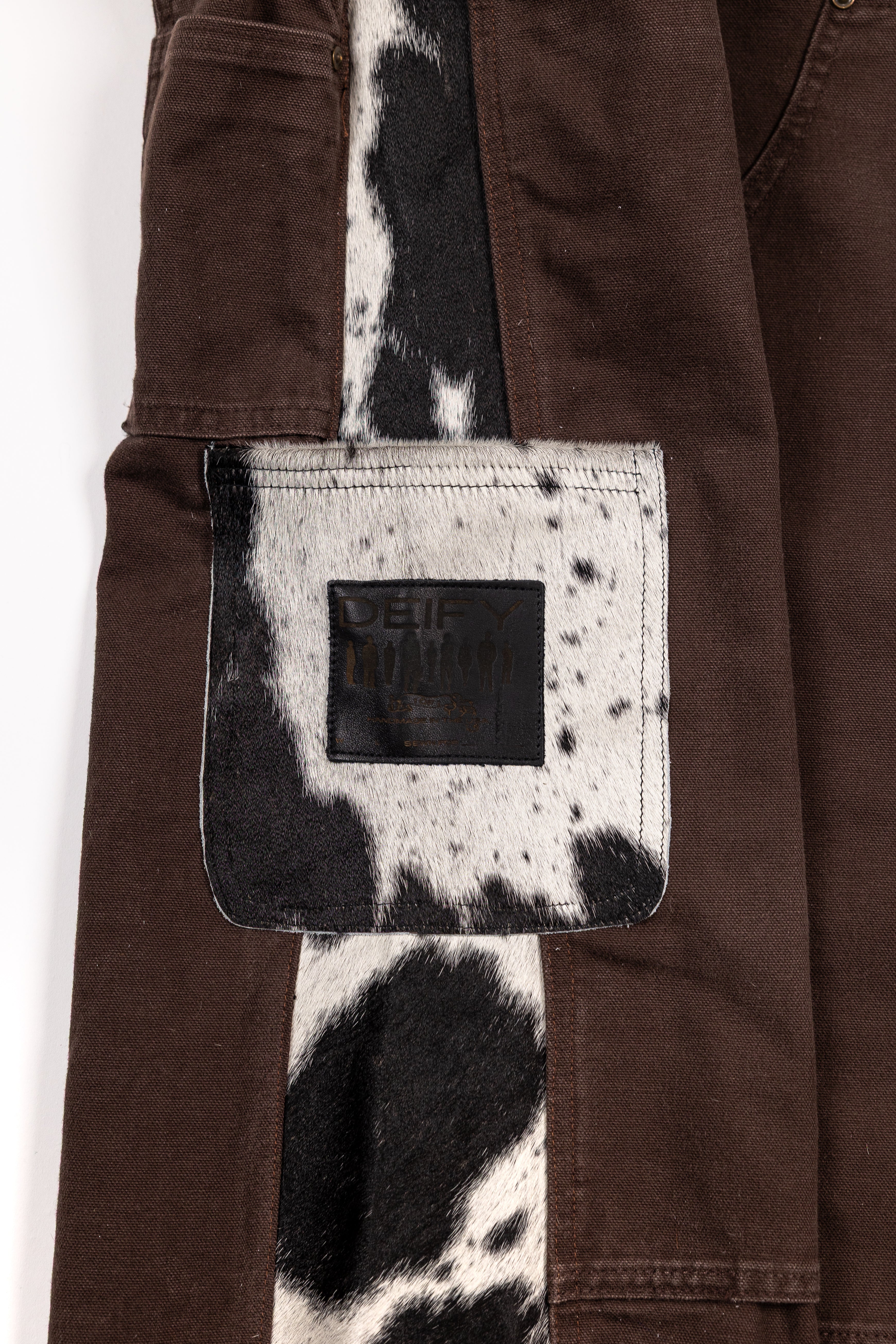 *Deify Cowhide Flare Carpenter Pants