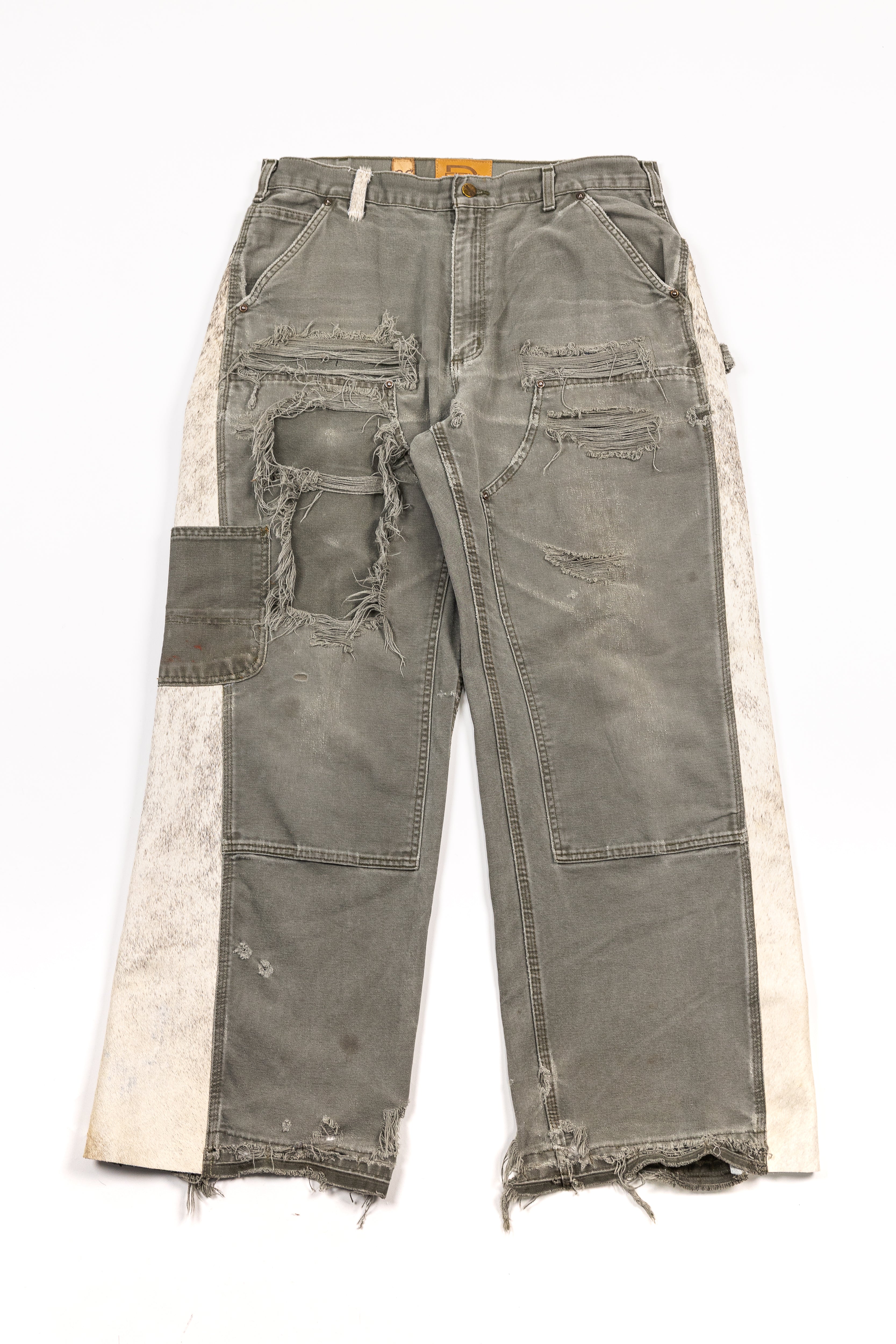 *Deify Cowhide Flare Carpenter Pants