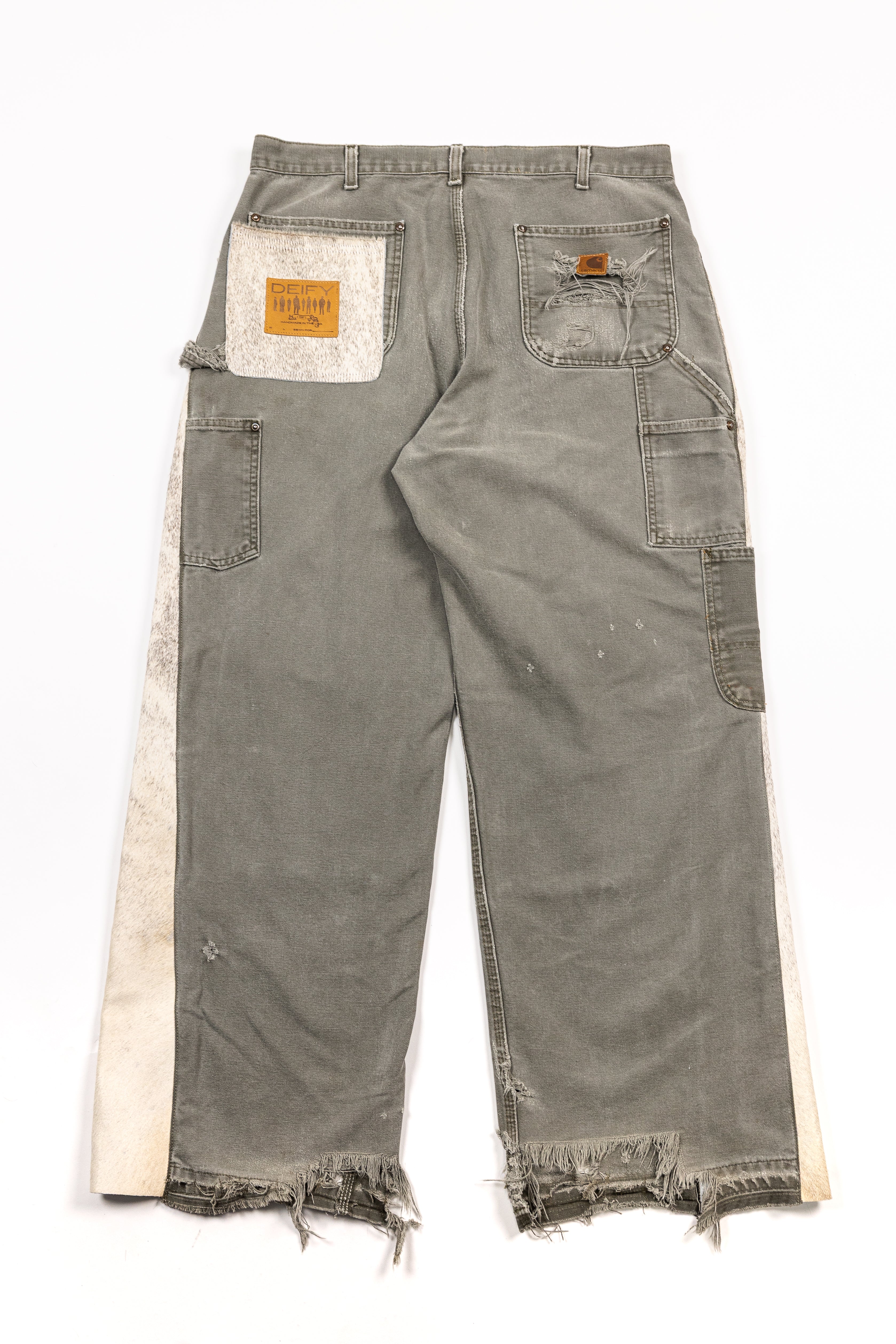 *Deify Cowhide Flare Carpenter Pants