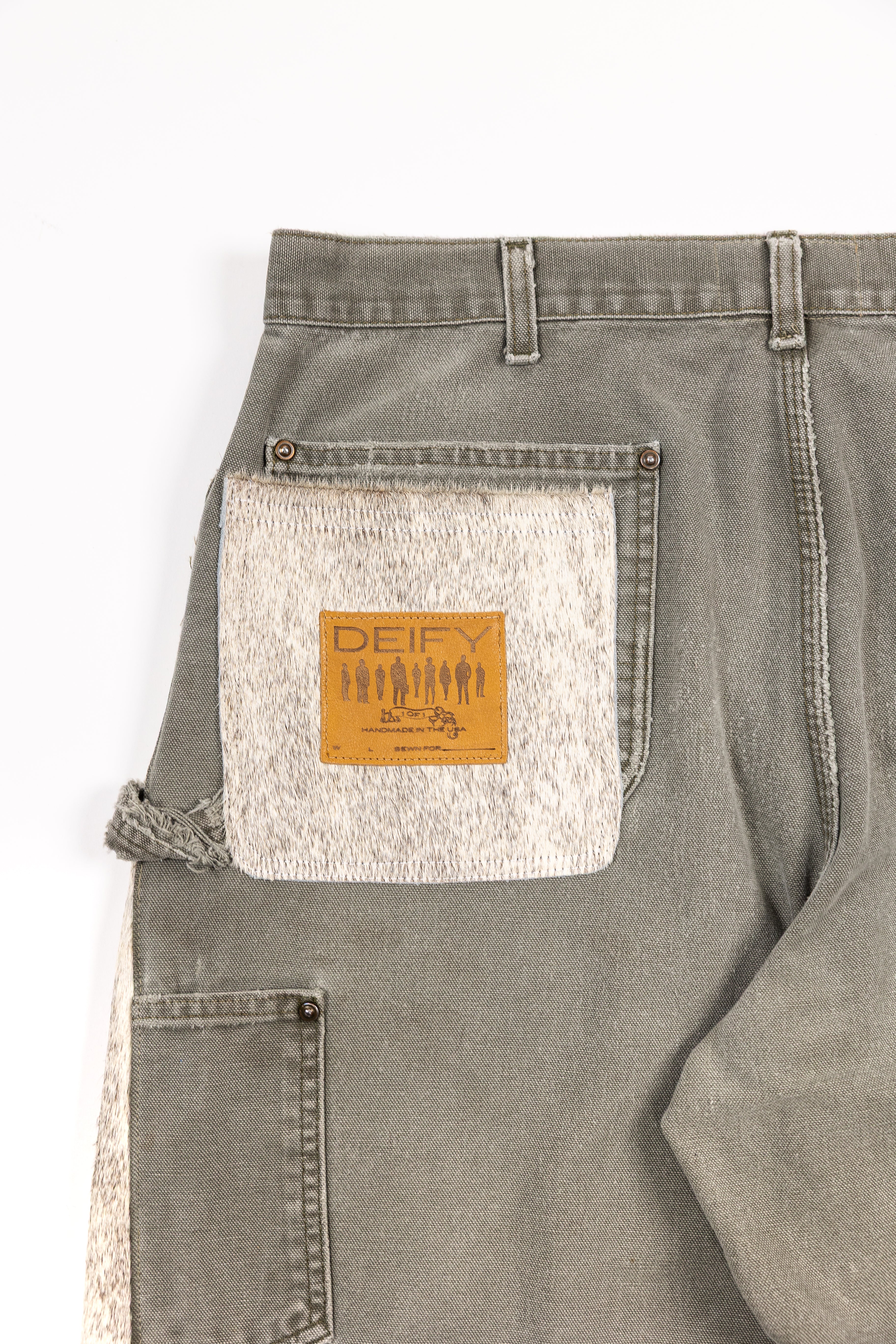 *Deify Cowhide Flare Carpenter Pants