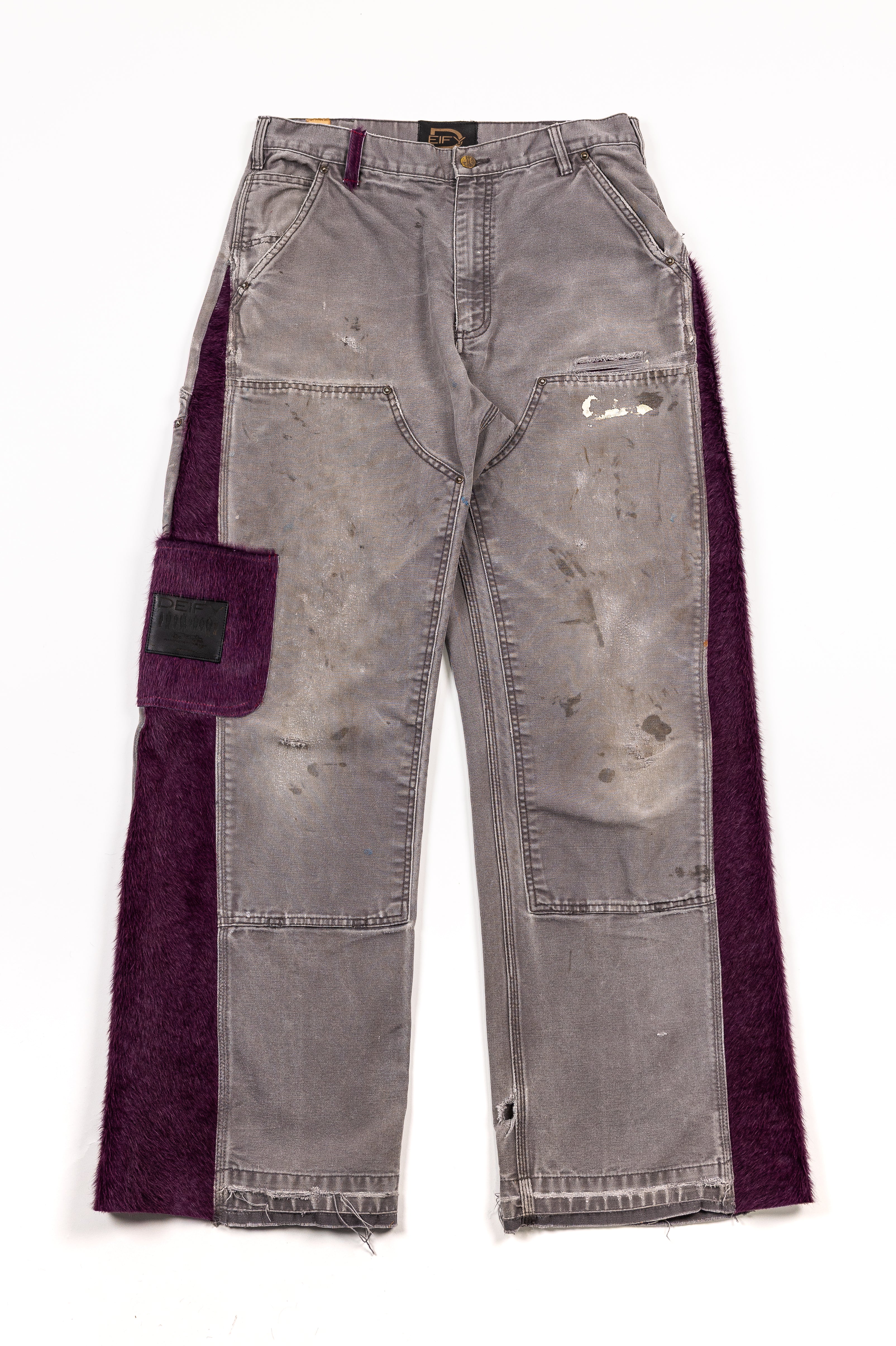 *Deify Cowhide Flare Carpenter Pants
