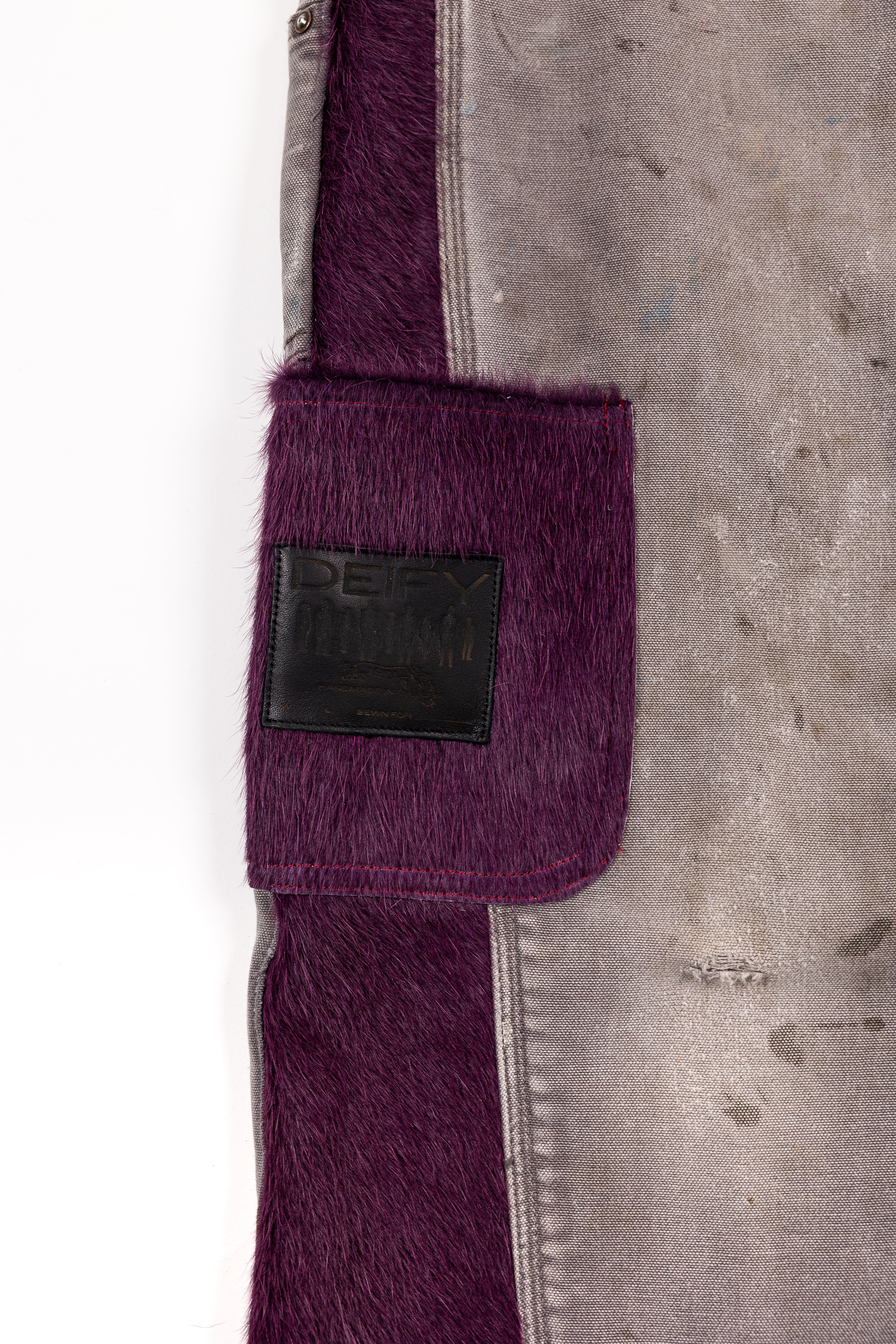 *Deify Cowhide Flare Carpenter Pants