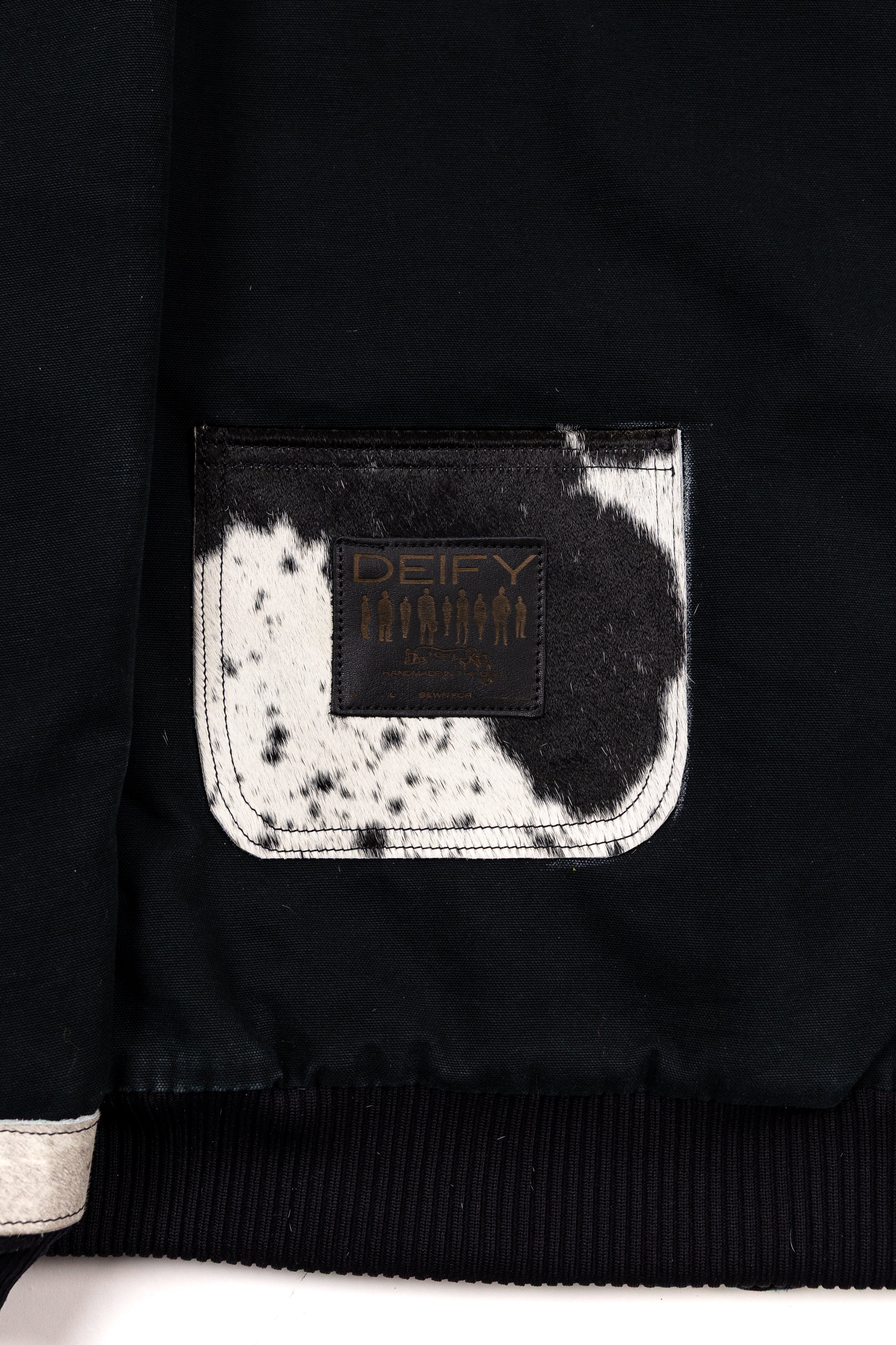 *Deify Cowhide Patch Jacket