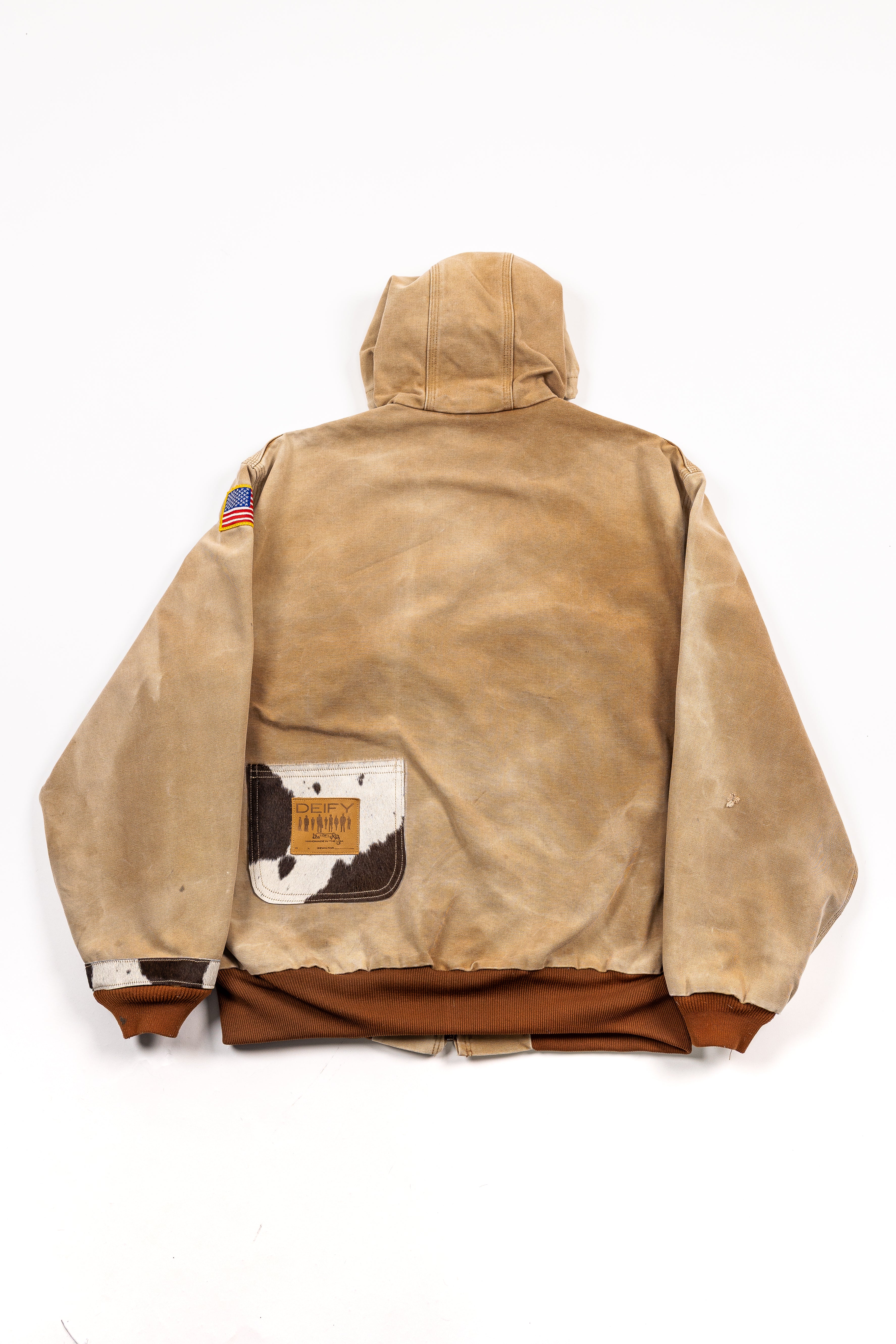 *Deify Cowhide Patch Jacket