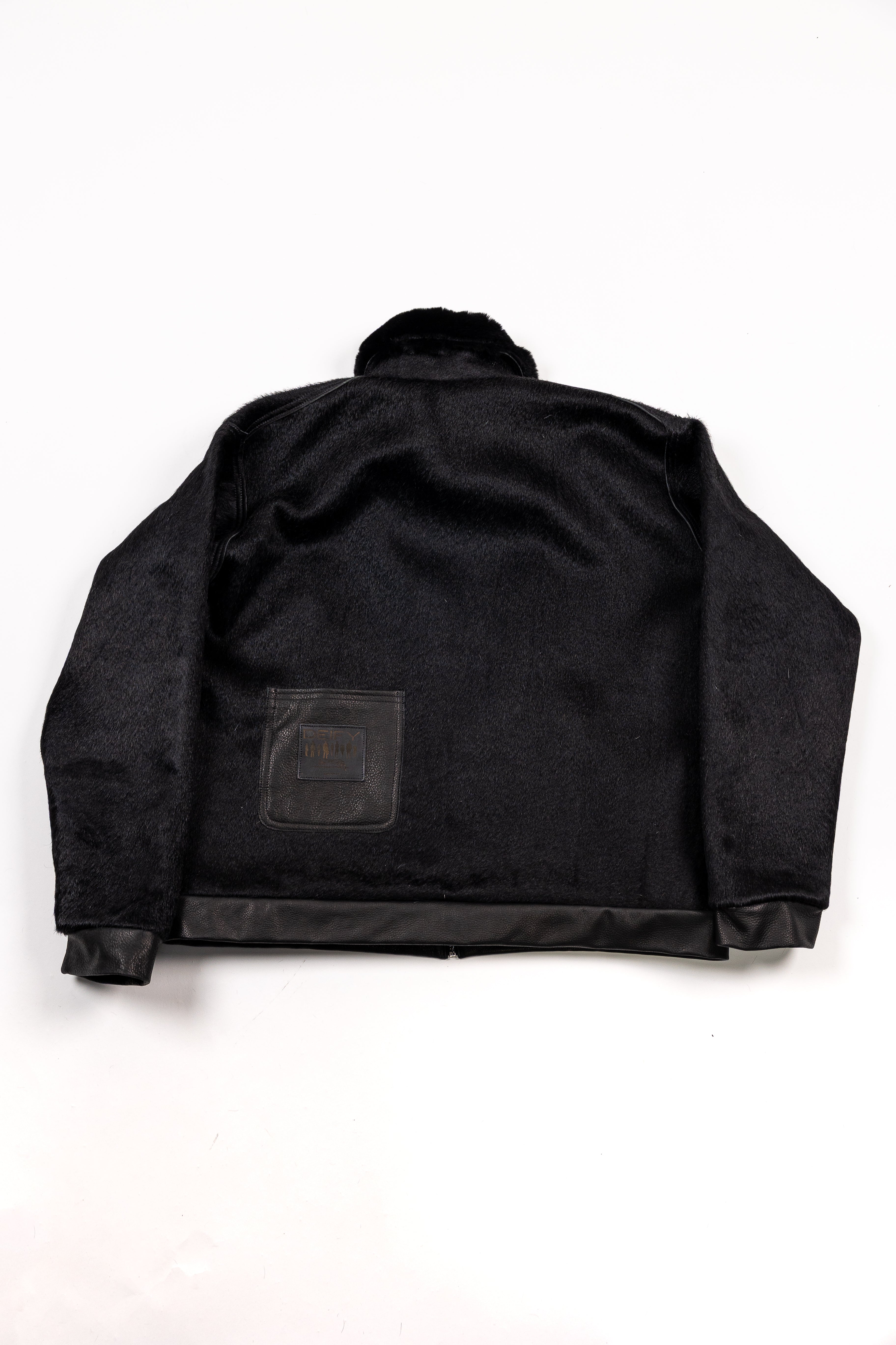 Deify Cowhide Rabbit Zip Up Jacket