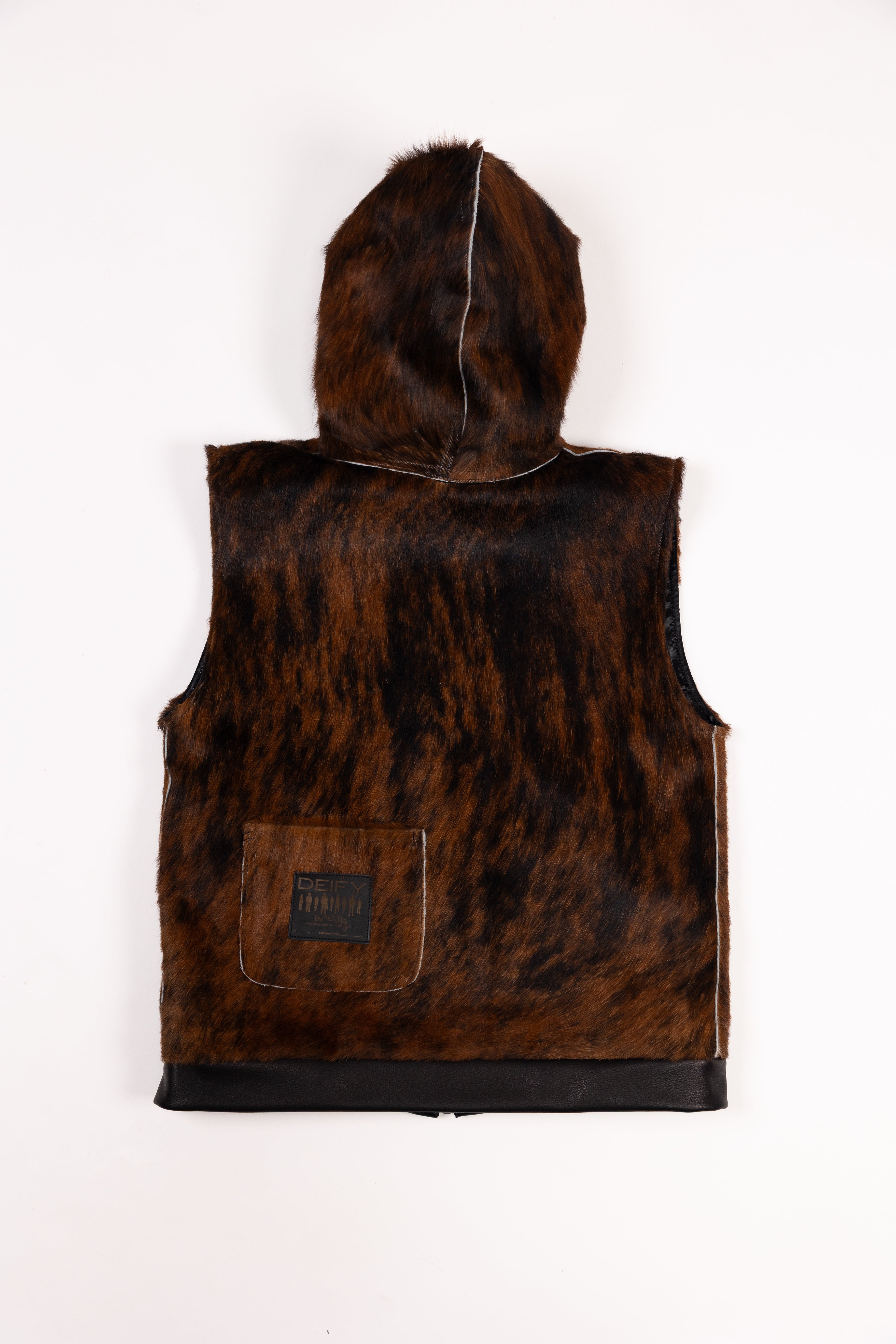 Deify Cowhide Hooded Vest